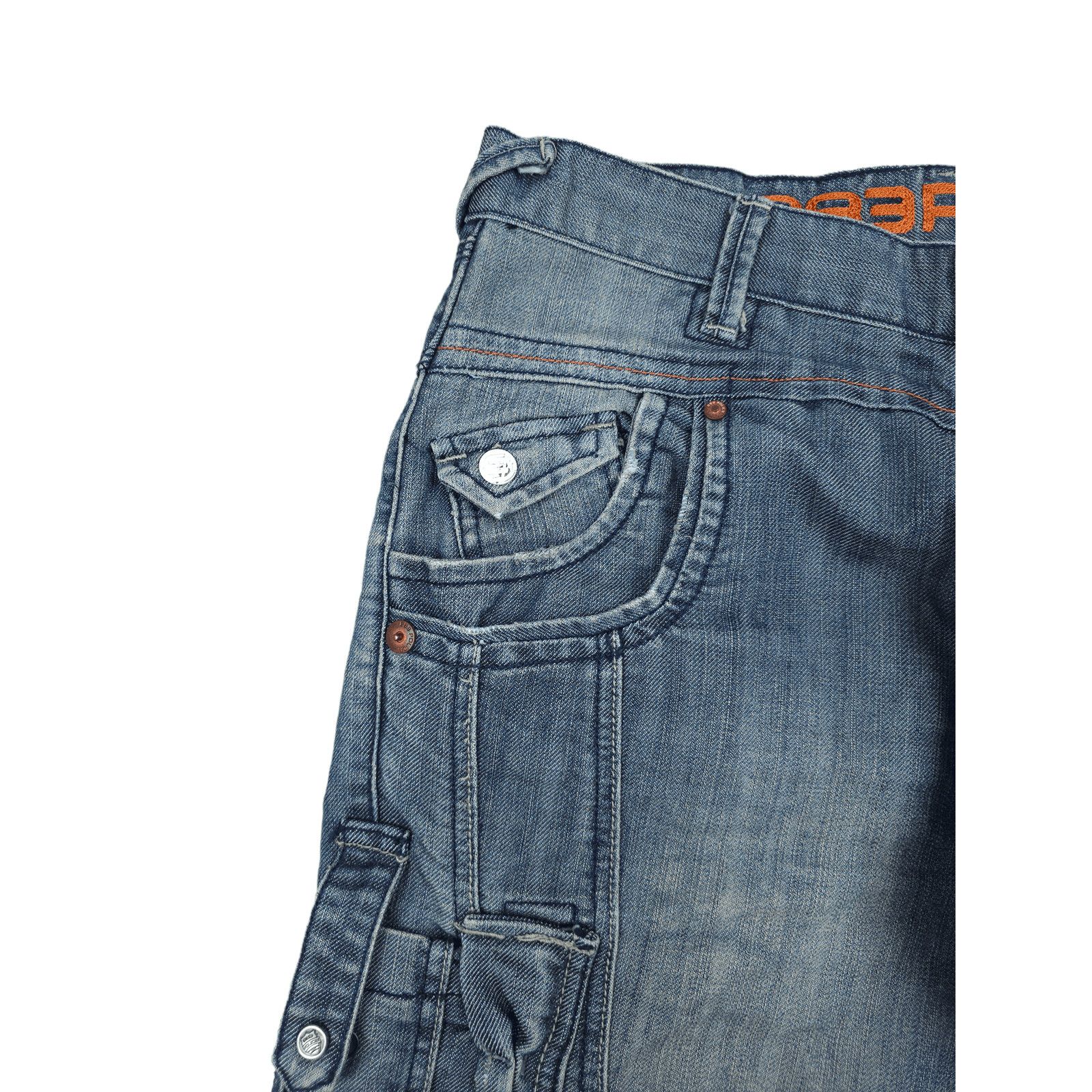 Hysteric Glamour × If Six Was Nine × Le Grande Bleu (L.G.B.) 💎Vintage Rare 883 Polce Distressed Japan Denim Jorts Shorts Size US 32 / EU 48 - 3 Thumbnail