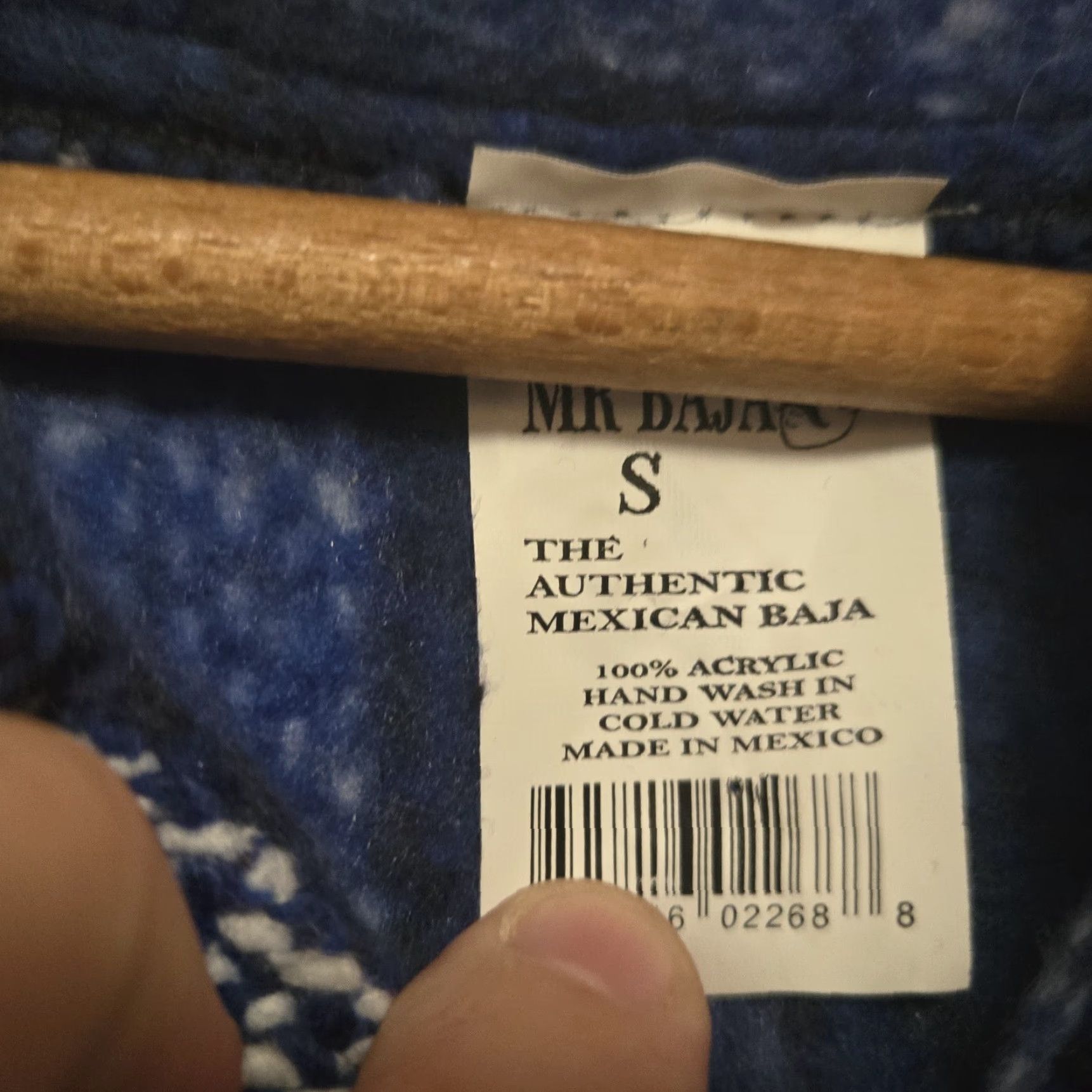Vintage VINTAGE Mr. Baja Baja Hoodie Unisex Small Blue 90s Pullover Sweater Jacket Size US S / EU 44-46 / 1 - 8 Thumbnail
