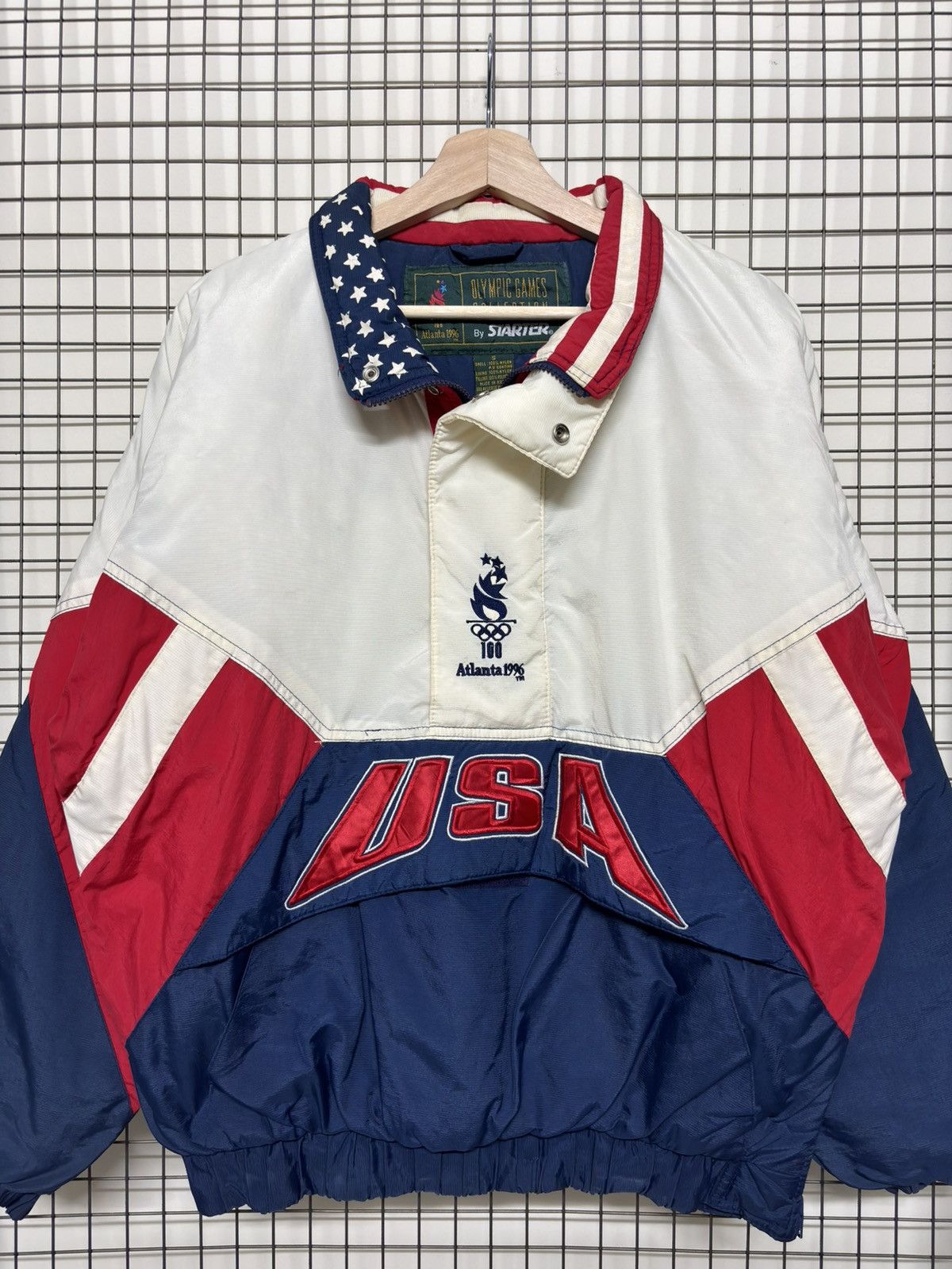 Starter 🚨FINAL DROP🚨Vintage Olympic Atlanta 1996 USA Starter Half Size US S / EU 44-46 / 1 - 1 Thumbnail