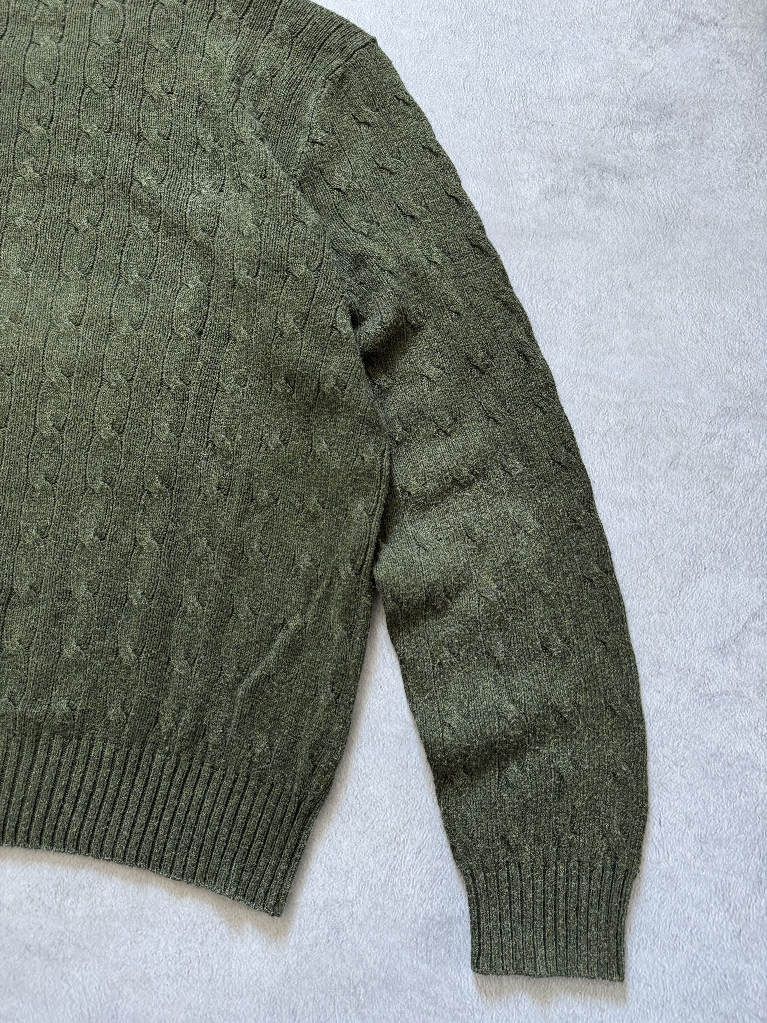 Polo Ralph Lauren Vintage 90s Polo Ralph Lauren Tussah Silk Cable Knit Sweater Size US L / EU 52-54 / 3 - 8 Thumbnail