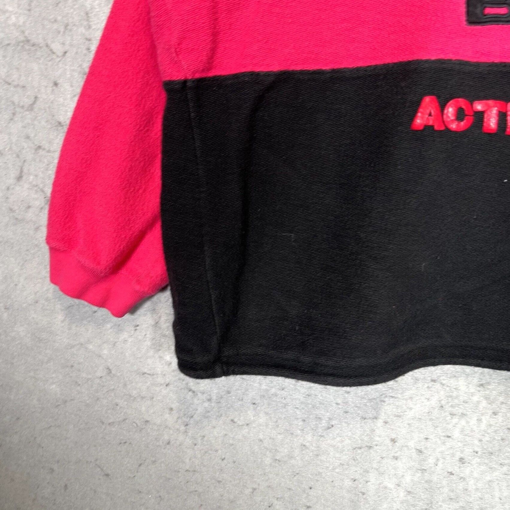 Vintage VINTAGE A1 90s LA Blues 1/4 Zip Sweatshirt Womens 22/24W Black Pink Activewear Shirt Size 4XL / US 24-26 - 5 Thumbnail