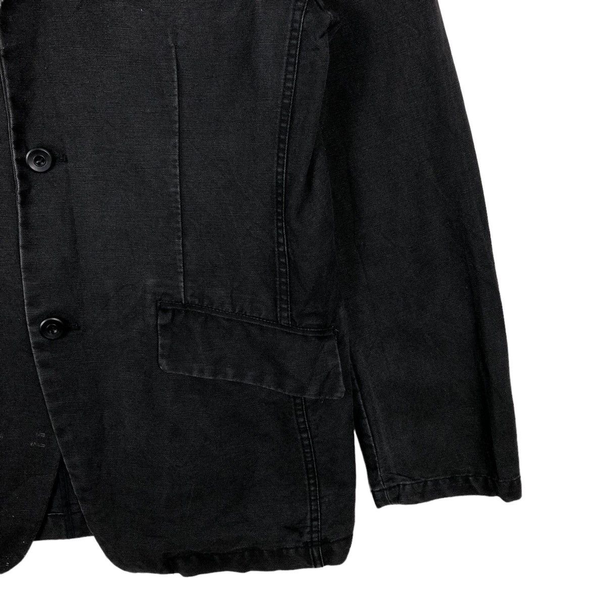 Comme Ca Ism 🔥Iconic Black - Double Breast Chore Hickory Work Jacket Size US L / EU 52-54 / 3 - 4 Thumbnail