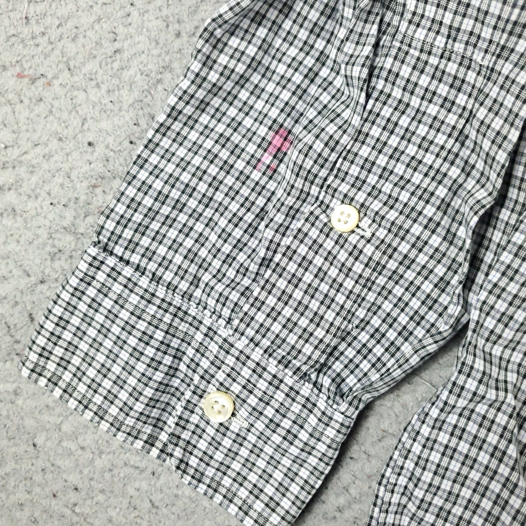 Ralph Lauren Ralph Lauren Dress Shirt Mens 17.5 Gray Plaid Long Sleeve Button-Down Regular Fit Size 46R - 4 Thumbnail