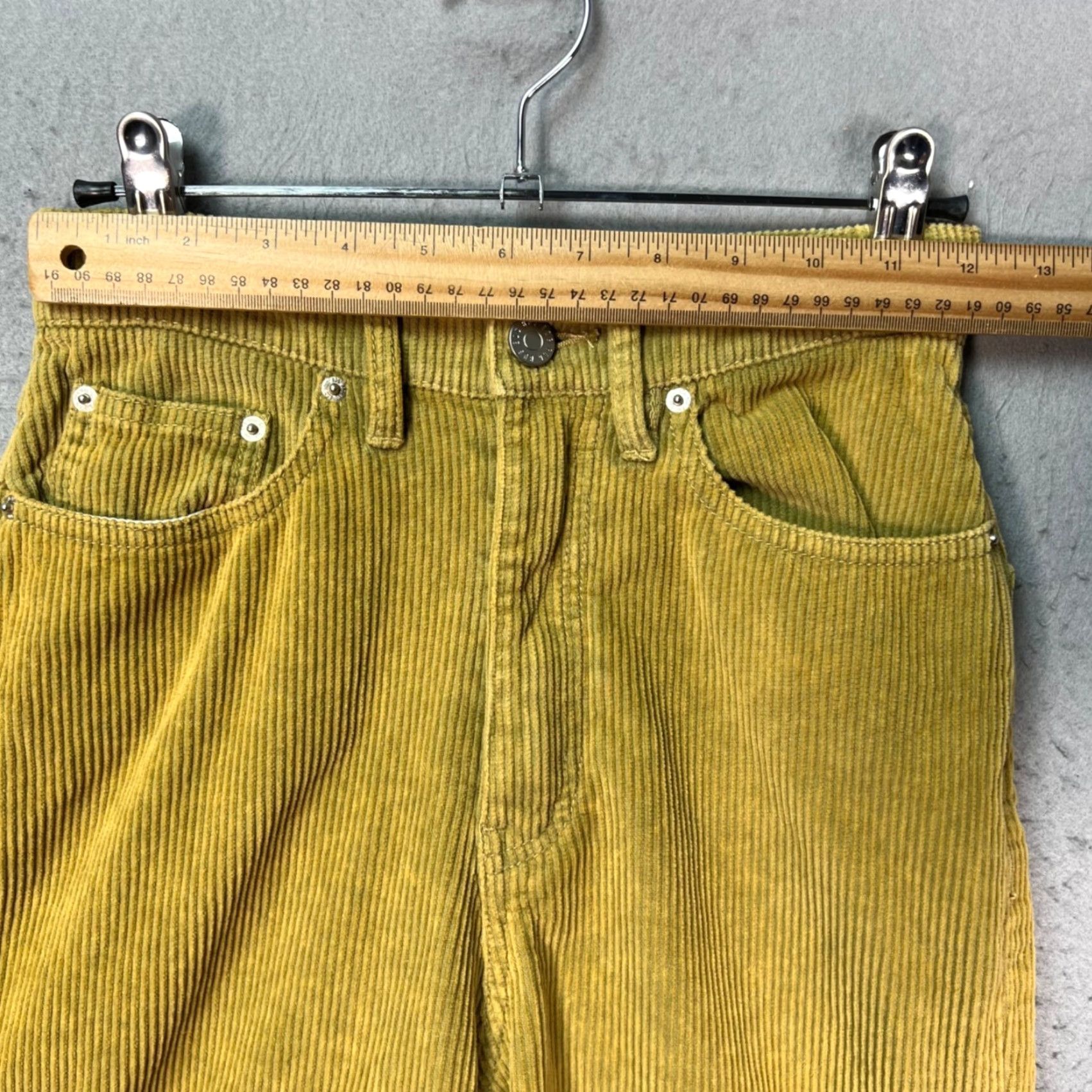Urban Outfitters BDG Urban Outfitters Womens Pants 24 High-Wide High-Rise Corduroy Yellow Cotton Wide-Leg Pockets Womens Size 42" / US 20 - 5 Thumbnail