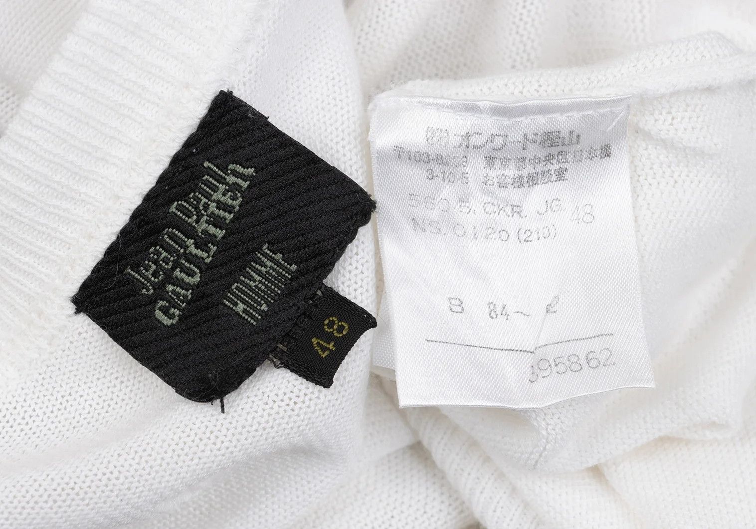 Jean Paul Gaultier Star Jacquard Knit Top in Off-White with Flaws Size US M / EU 48-50 / 2 - 14 Thumbnail