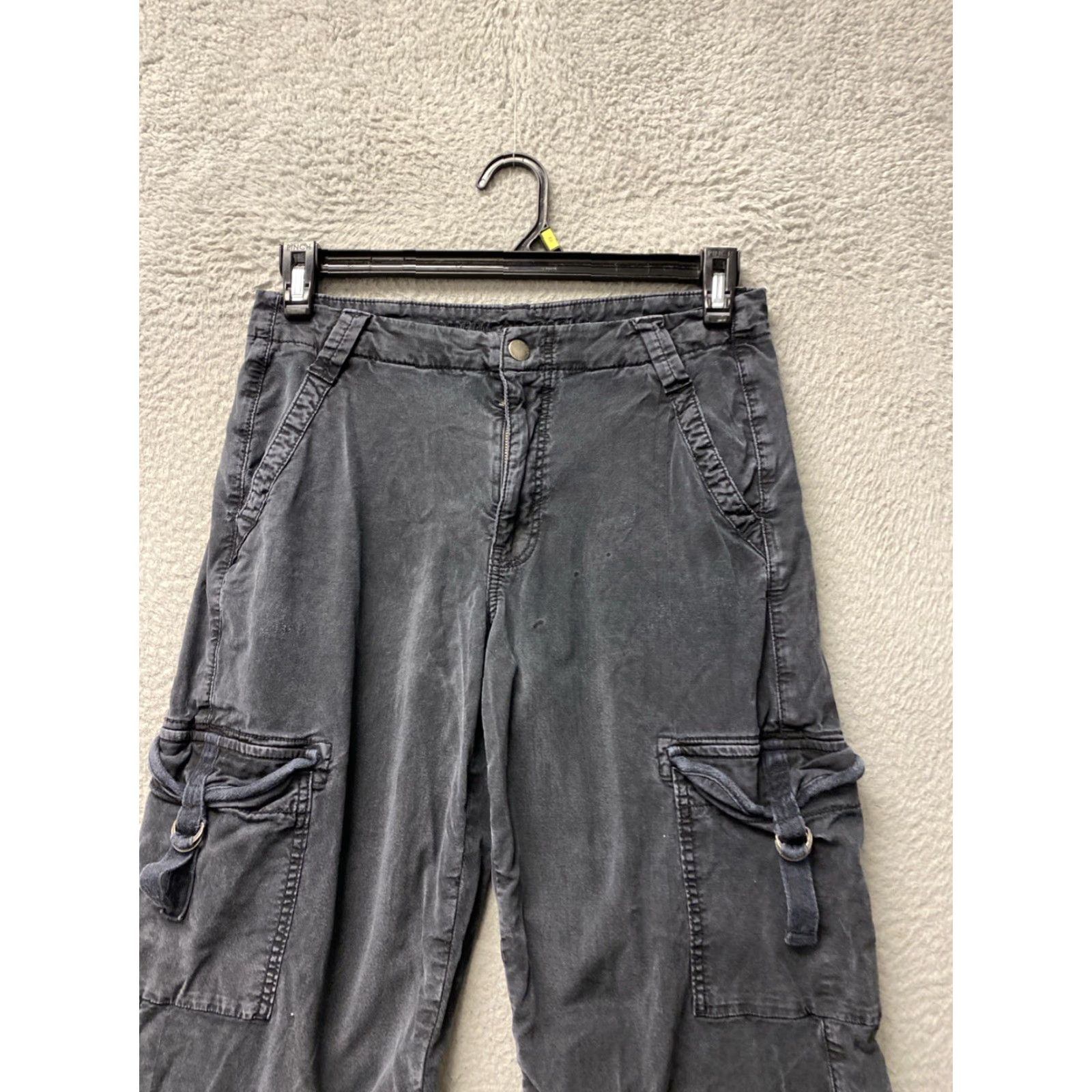 American Eagle Outfitters VINTAGE American Eagle Womens Pants Size 4 Grey Wide Leg Chino Relaxed Fit Casual Size 27" / US 4 / IT 40 - 2 Thumbnail