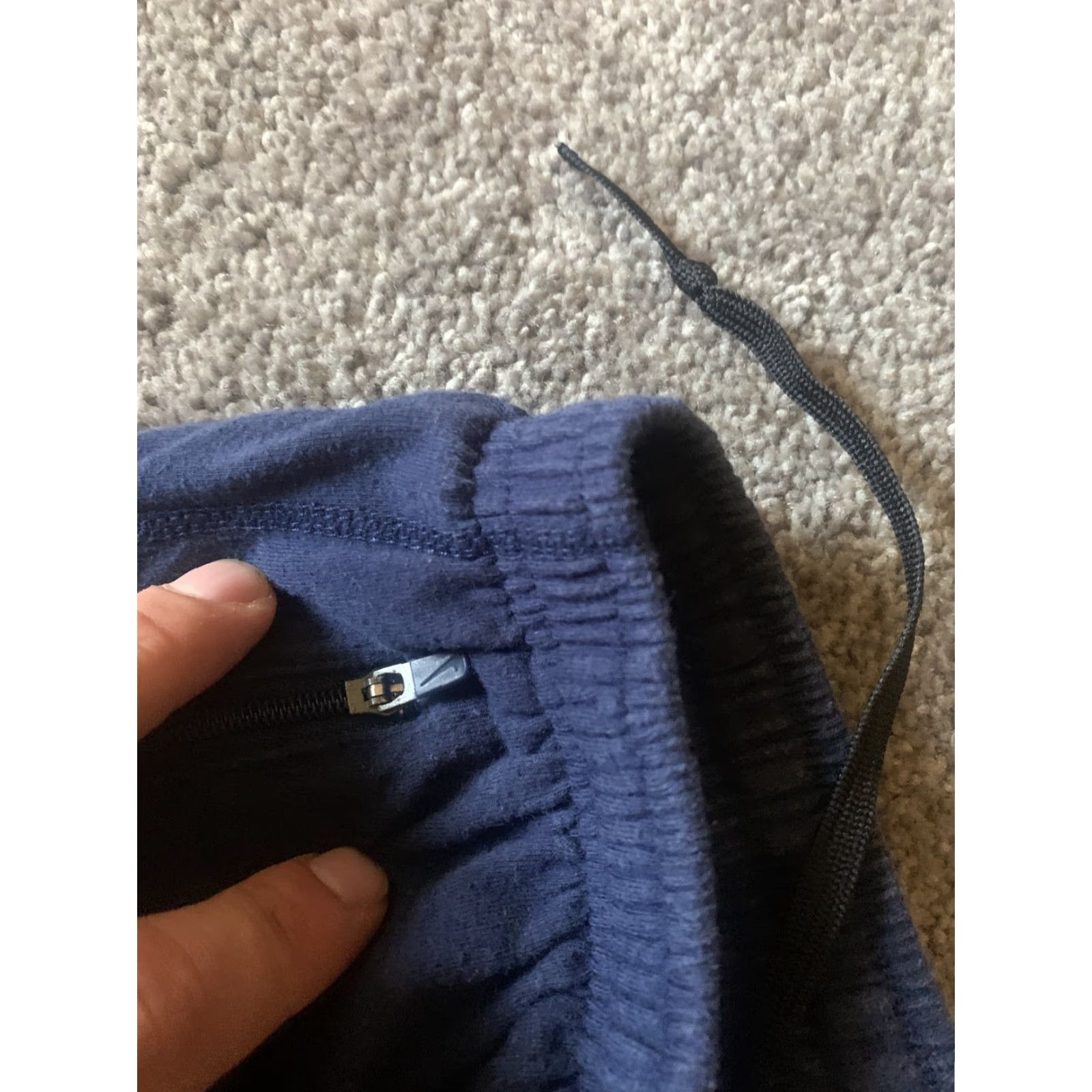 Nike VINTAGE Women’s NIKE Blue Zipper Pockets Sweat Pants M (8-10) Womens Size 32" / US 10 / IT 46 - 4 Thumbnail