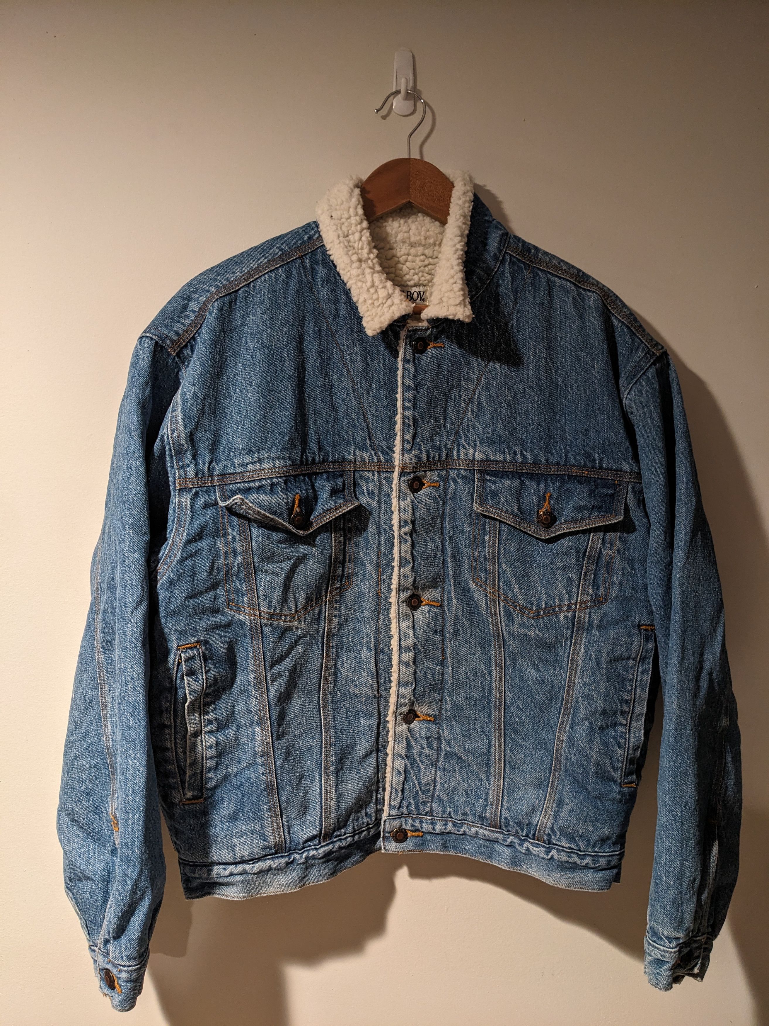 Bugle Boy × Vintage Vintage 90s Bugle Boy Medium Sherpa Lined Denim Jacket Size US M / EU 48-50 / 2 - 1 Thumbnail