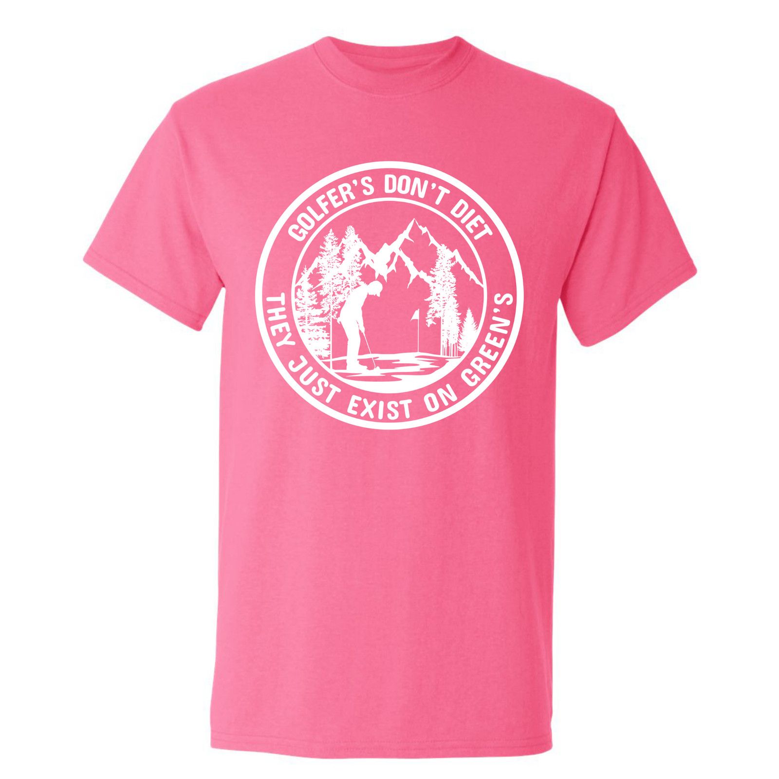 Gildan Golfers Don't Diet On Greens Funny Man Putting T-Shirt Size US L / EU 52-54 / 3 - 24 Thumbnail