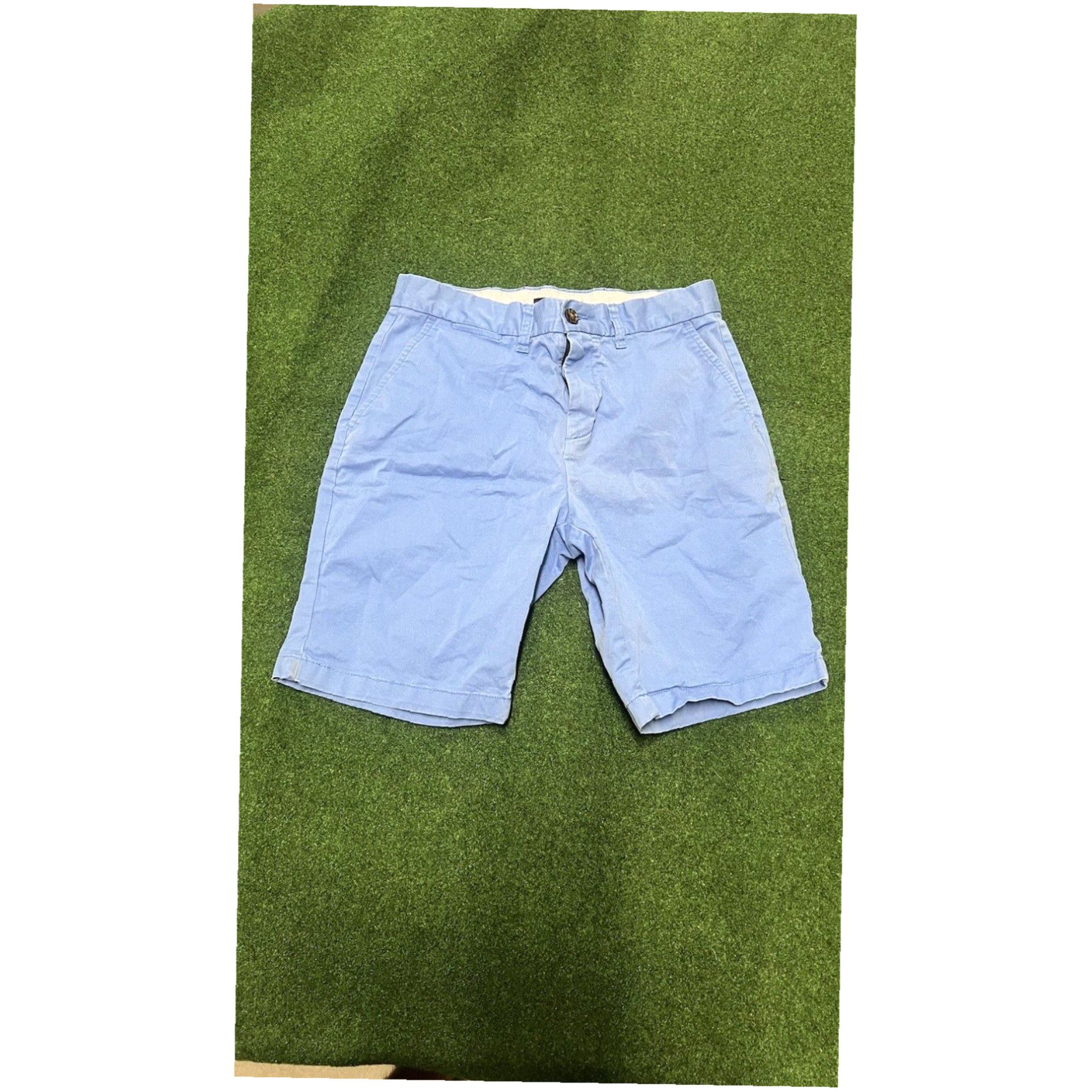 Tommy Hilfiger TOMMY HILFIGER Blue Flat Front Chino Cotton Shorts Size Men's Size 30 Size US 30 / EU 46 - 1 Thumbnail
