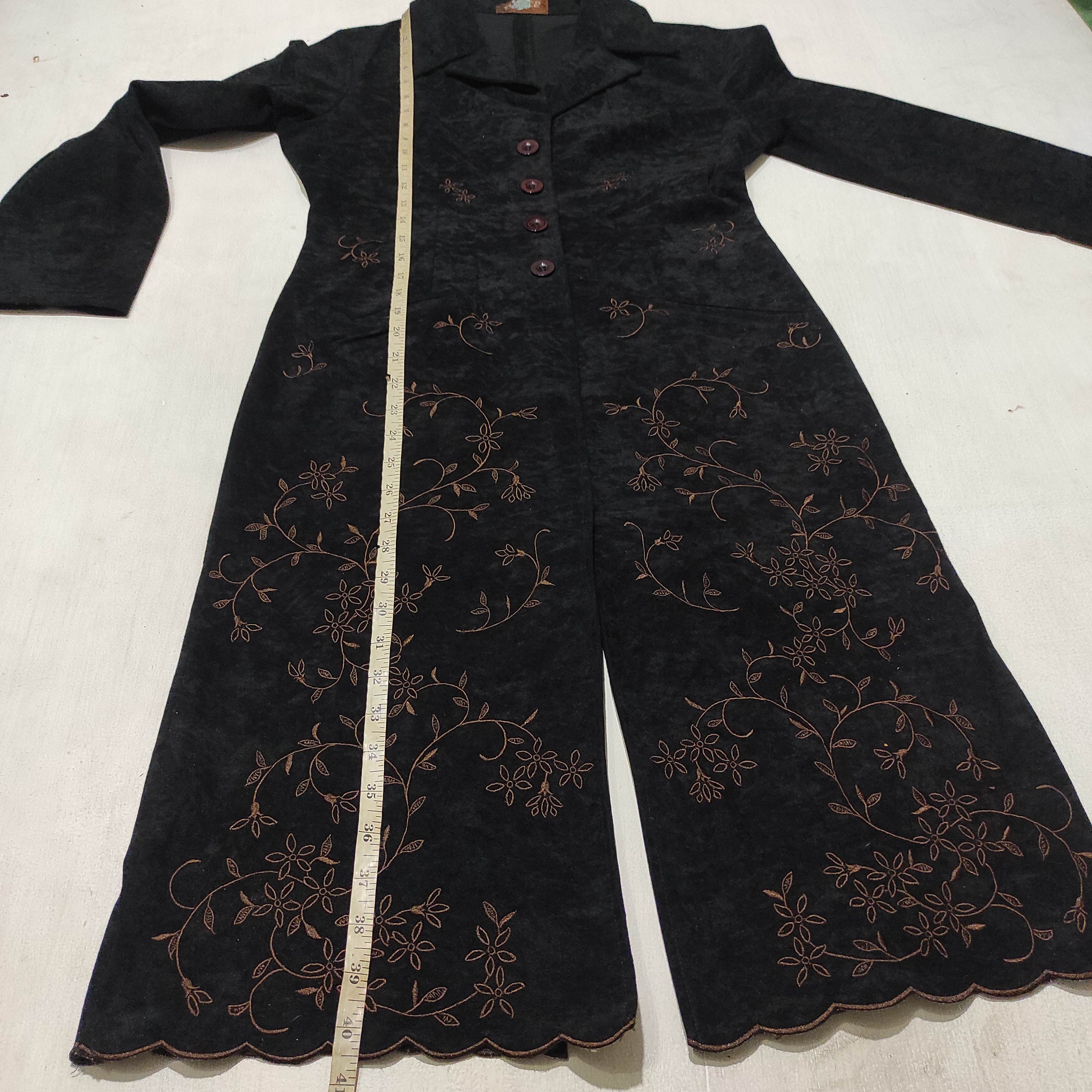 Vintage Vintage Flower Circle Embroidered Long Blazer Size M / US 6-8 / IT 42-44 - 14 Thumbnail