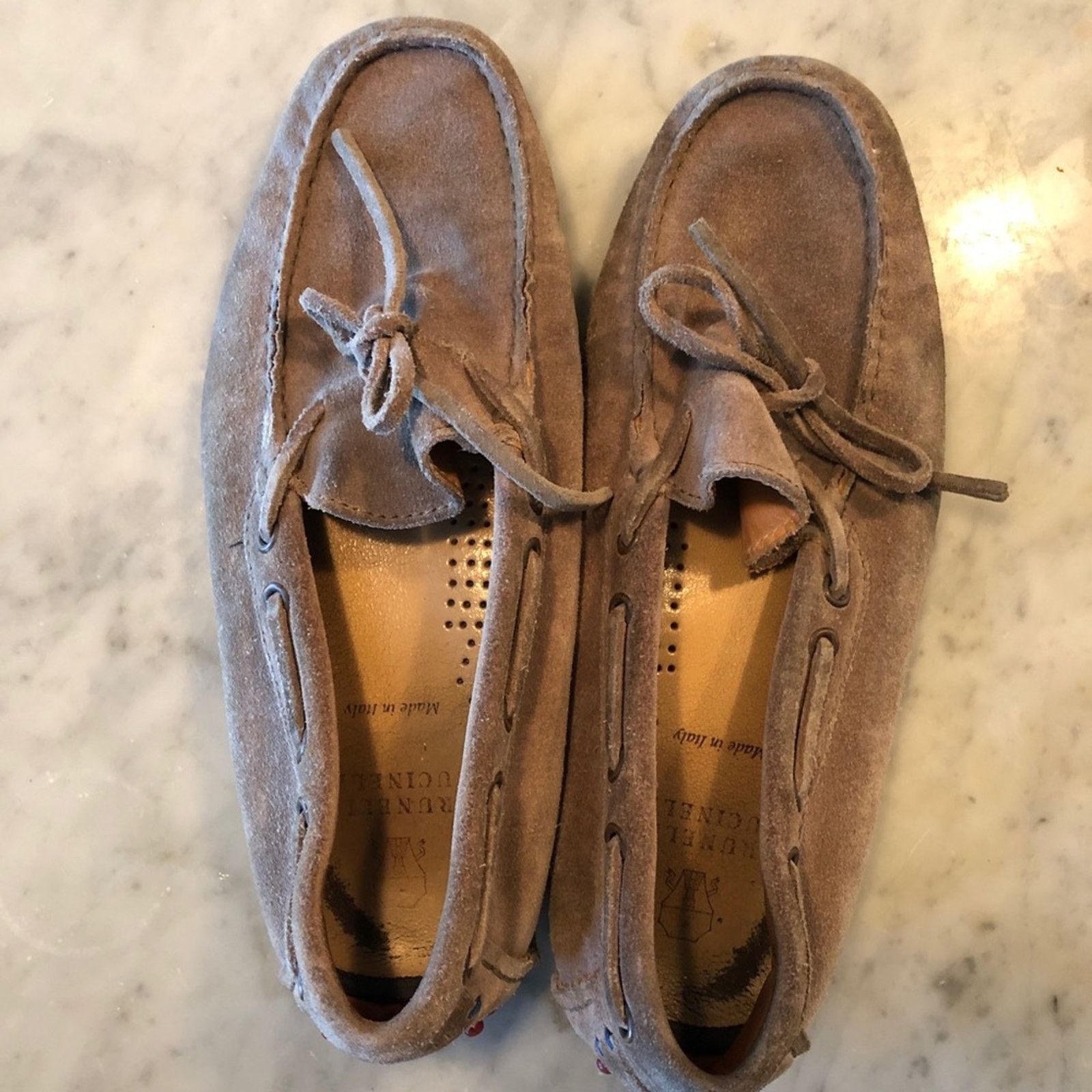 Brunello Cucinelli Brunello Cucinelli Gray Suede Driving Moc Loafer 8 Size US 8 / EU 41 - 3 Thumbnail