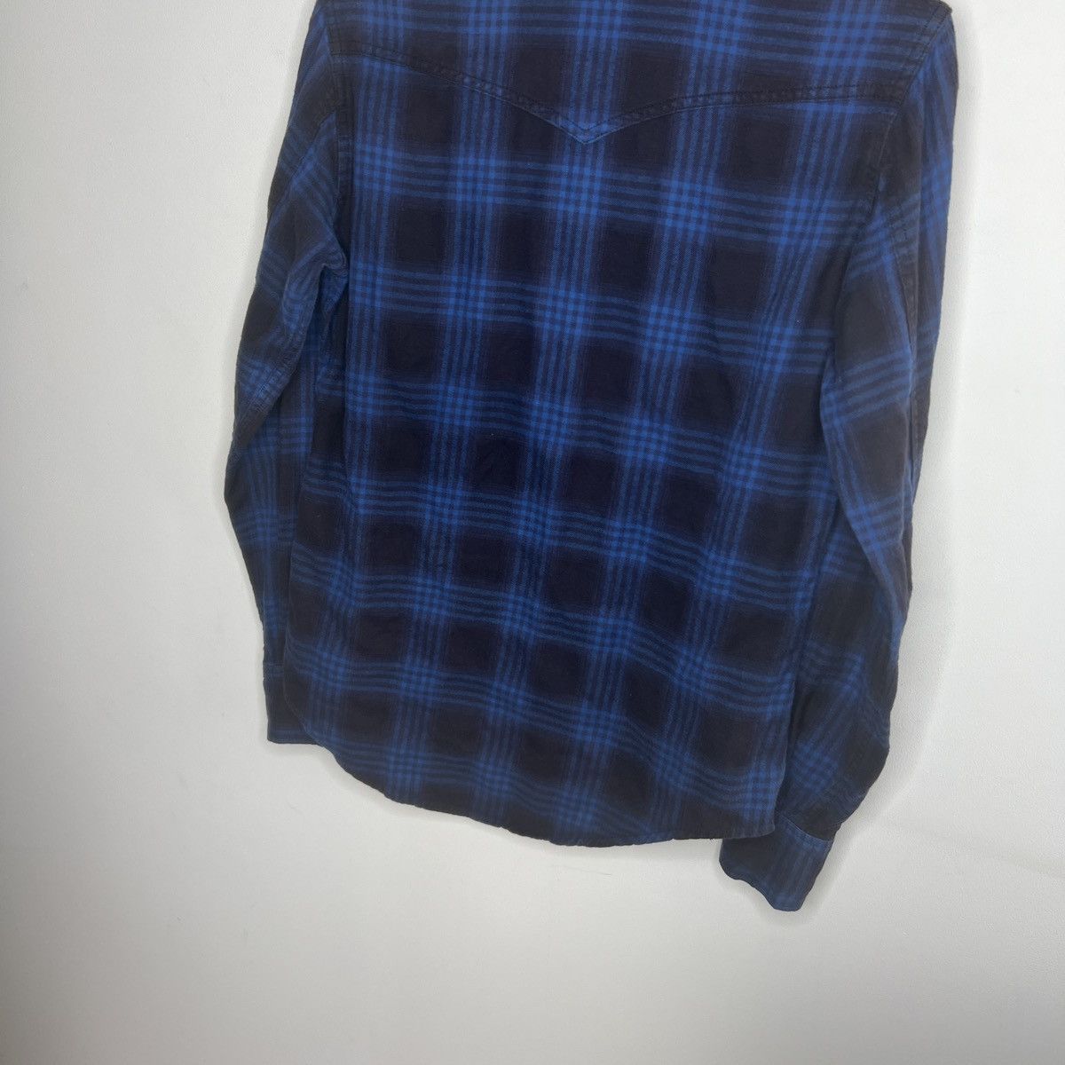 Saint Laurent Paris FW16 Checkered Flannel Shirt – Blue Size US XS / EU 42 / 0 - 10 Thumbnail
