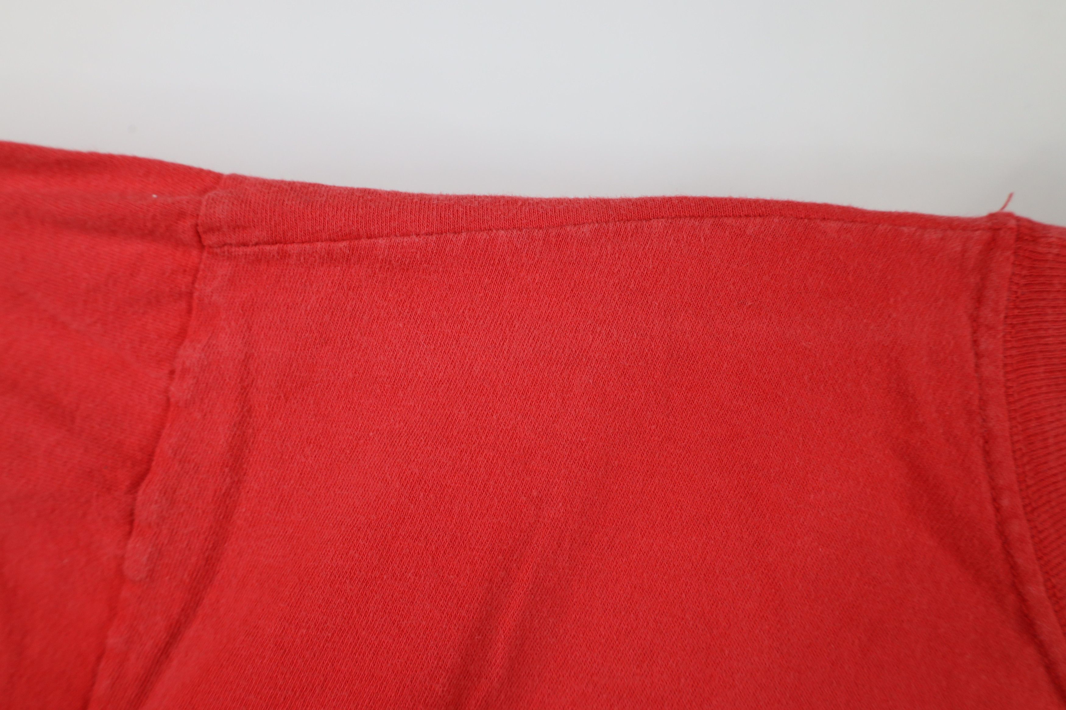 Vintage Vintage 90s Streetwear Blank Short Sleeve T-Shirt USA Red Size US M / EU 48-50 / 2 - 6 Thumbnail
