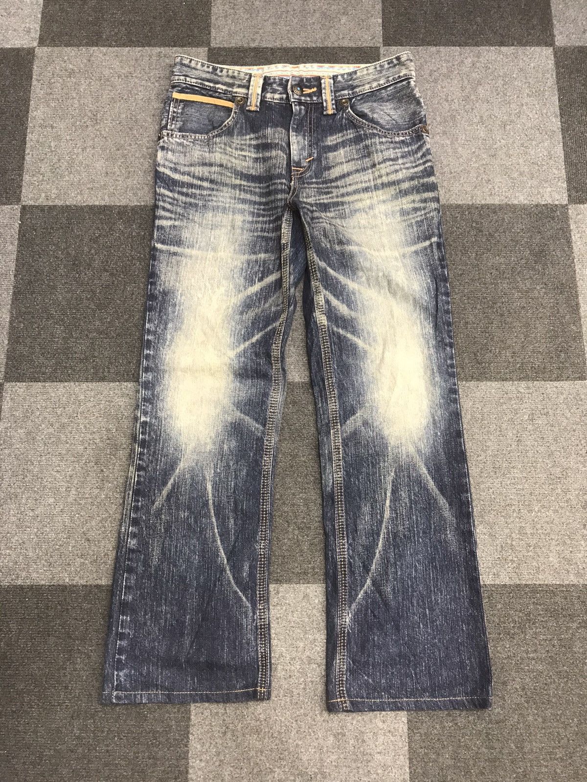 Edwin 💥FLARE💥VTG EDWIN FLARE BLUE WASH NAVAJO Denim Size US 32 / EU 48 - 3 Thumbnail