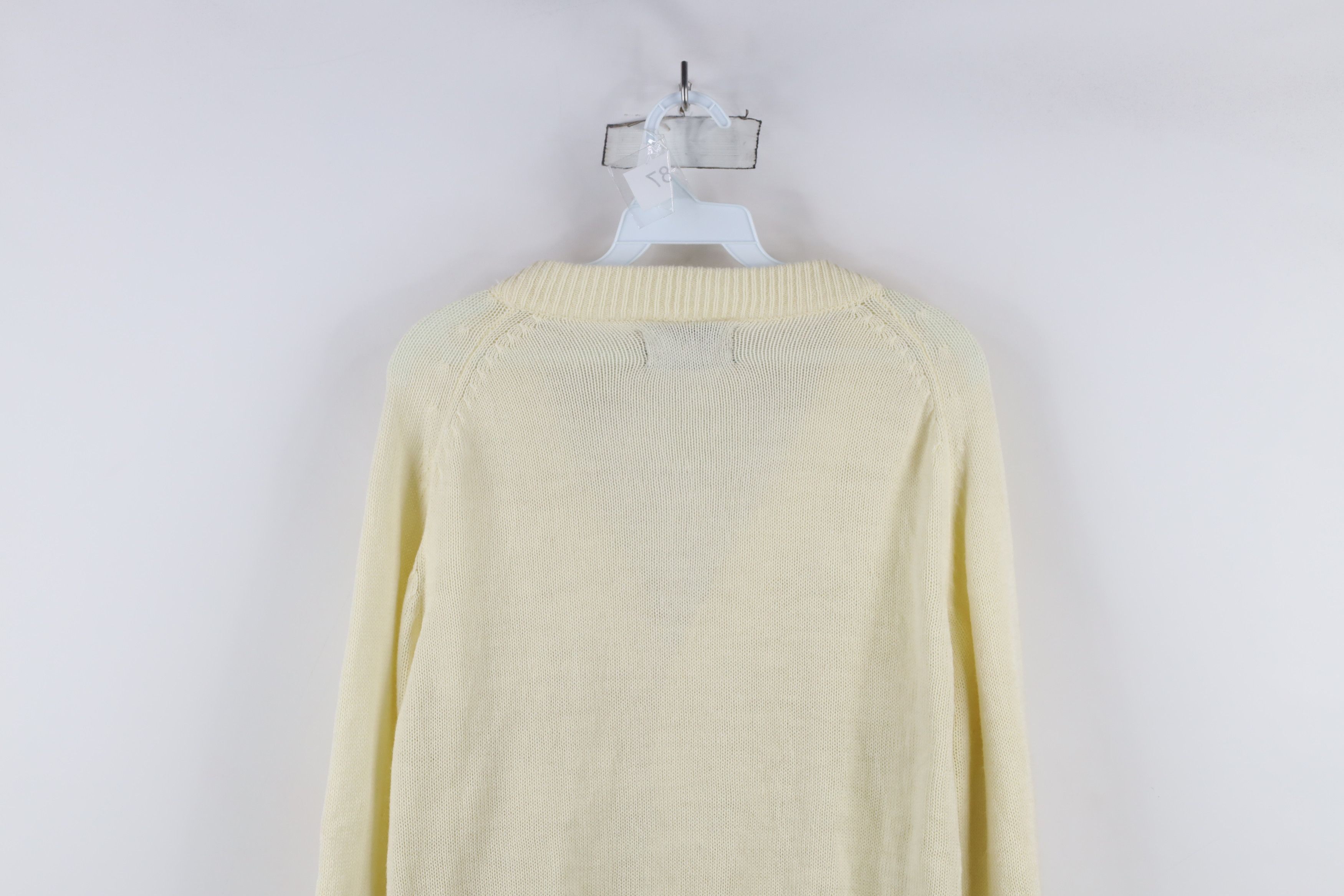 Vintage Vintage 70s Streetwear Knit Cardigan Sweater Pale Yellow Size US S / EU 44-46 / 1 - 13 Thumbnail