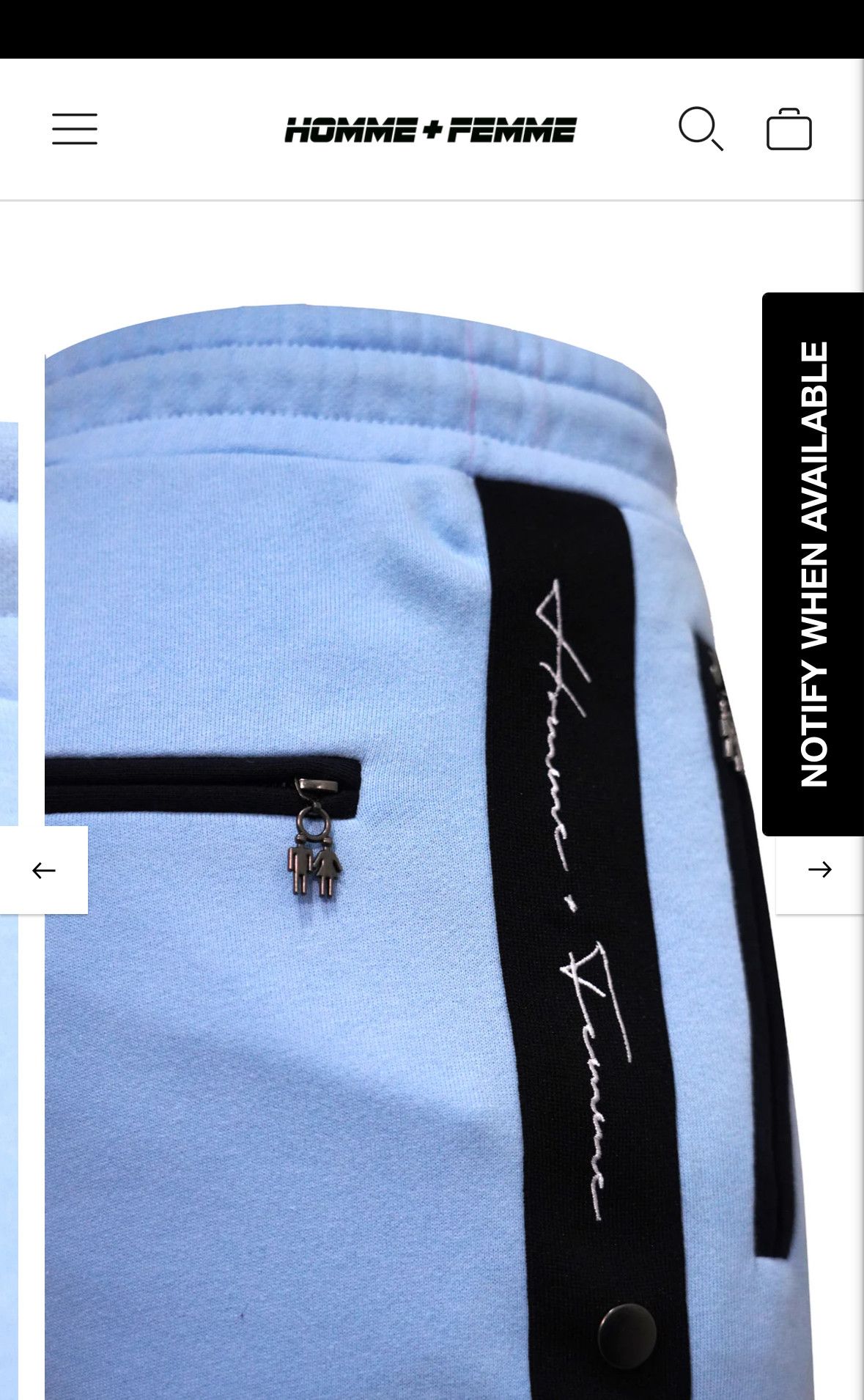 Homme + Femme La NEW SIGNATURE TRACK PANTS WITH TAGS (XS) Size US 26 / EU 42 - 1 Thumbnail