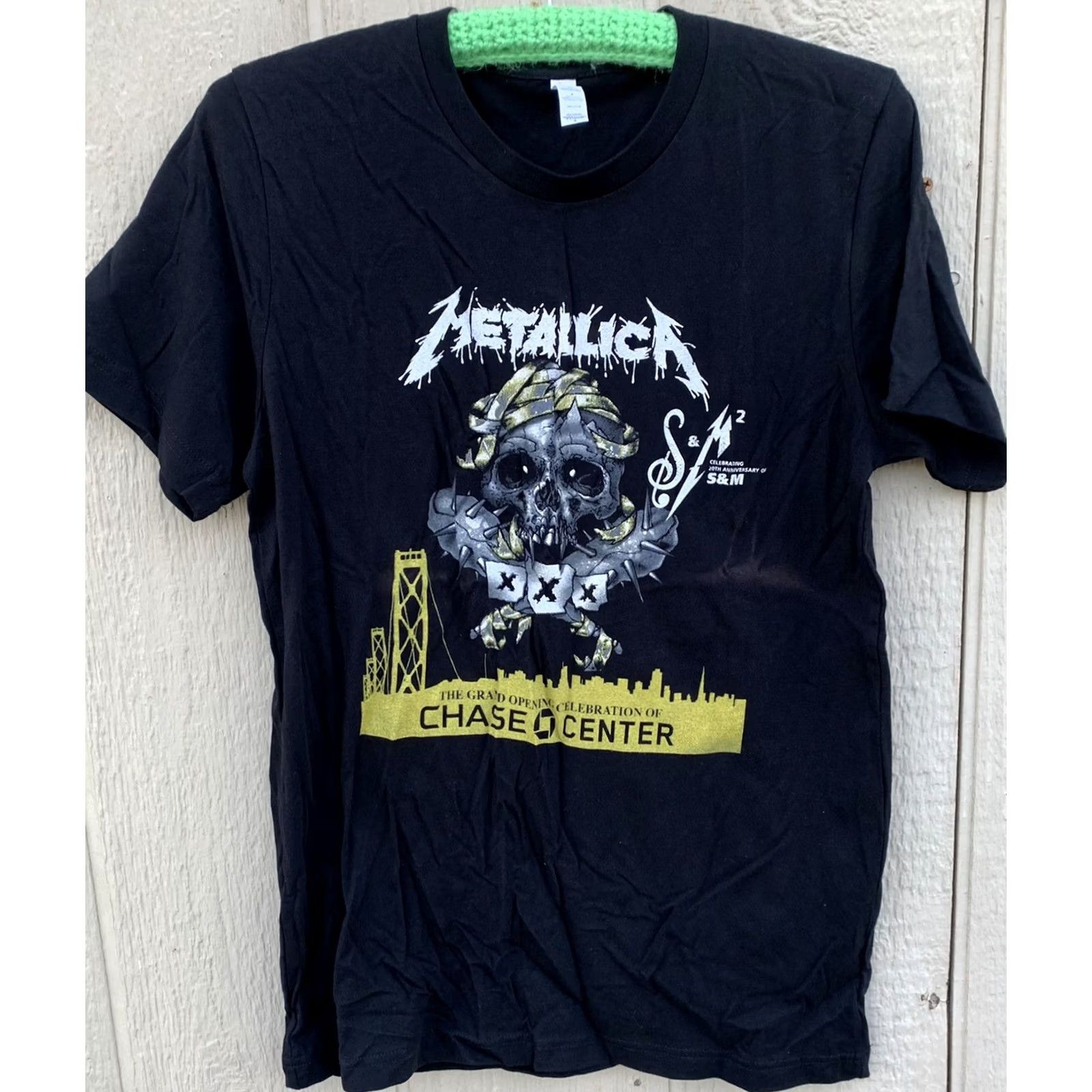 Vintage Metallica S & M 2 Celebrating 20th Anniversary Tee Chase Center Grand Opening Black Short Sleeve T-Shirt Unisex Adults Size S Size US S / EU 44-46 / 1 - 3 Thumbnail