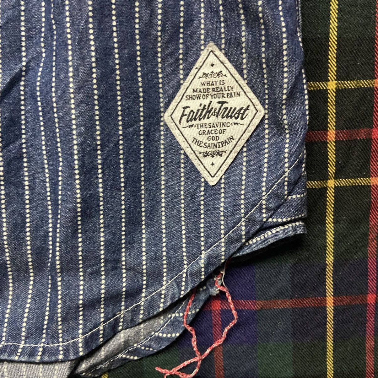 Japanese Brand Saintpain Stripe Button Up Long Sleeve Shirt Size US M / EU 48-50 / 2 - 3 Thumbnail