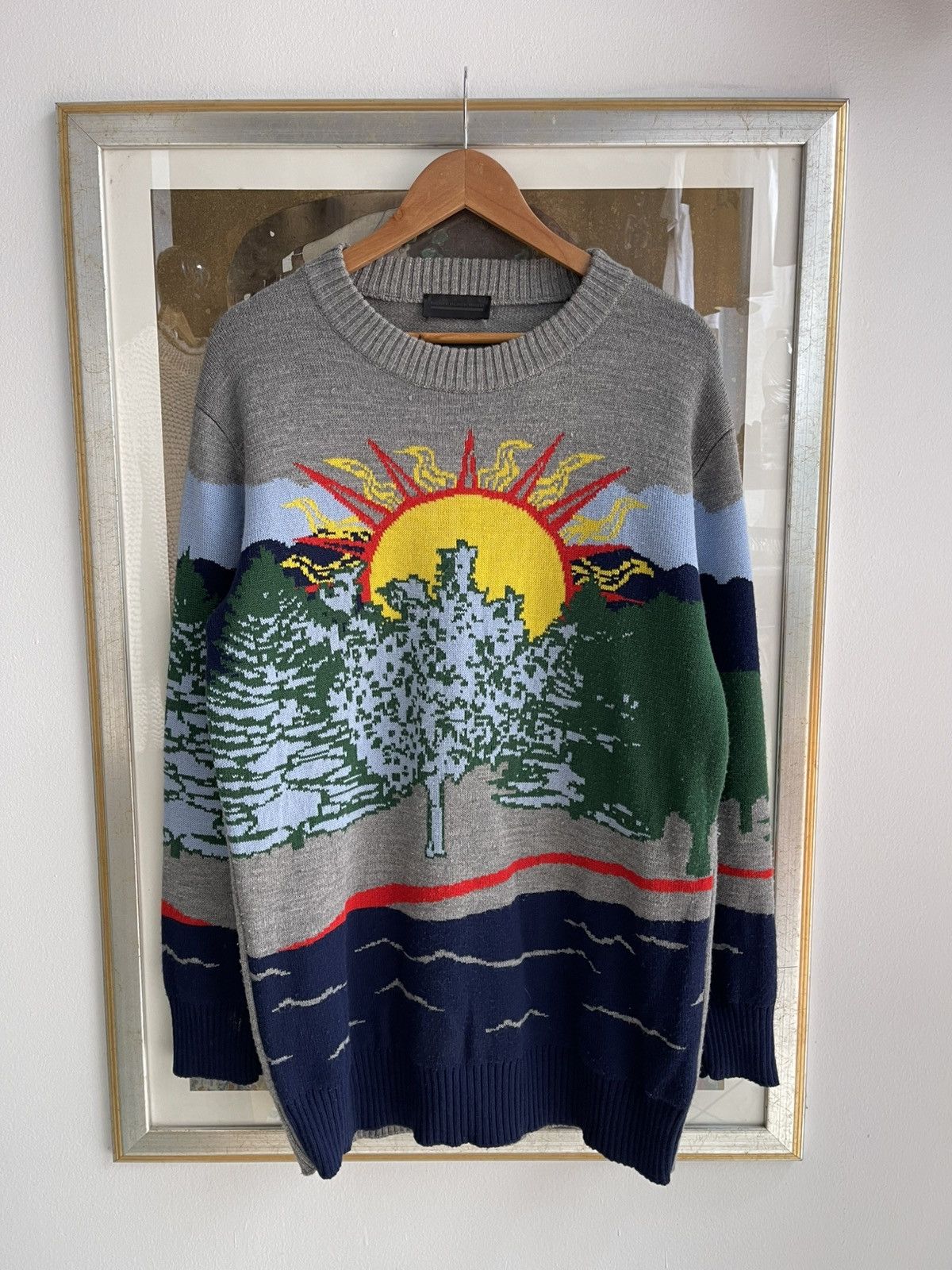 Diesel Black Gold Diesel Landscape Sweater Knit y2k Size US M / EU 48-50 / 2 - 1 Thumbnail