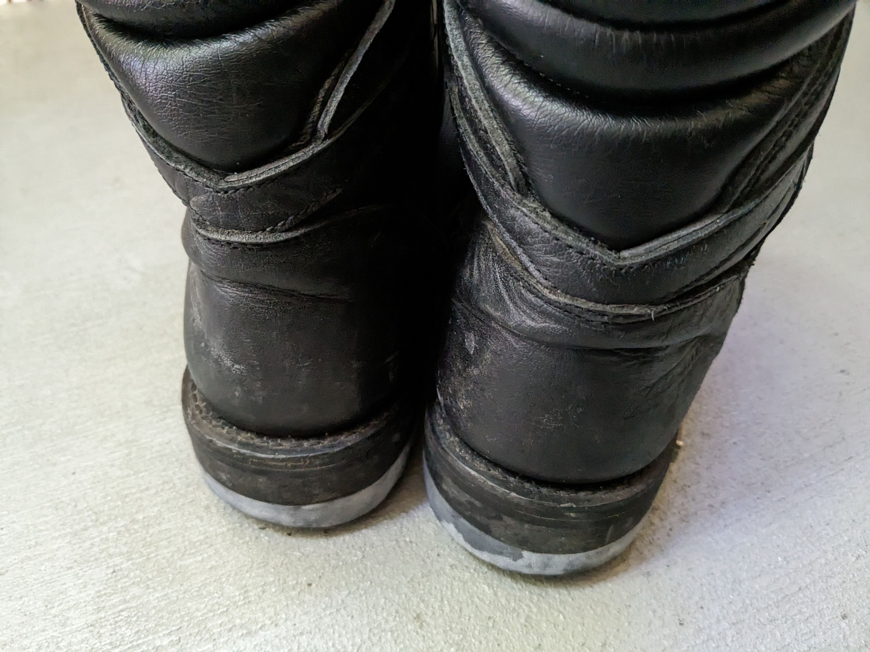 Genuine Leather Vintage Boots Black Size 10 Leather Biker Chunky Lace Up Size US 10 / EU 43 - 14 Thumbnail