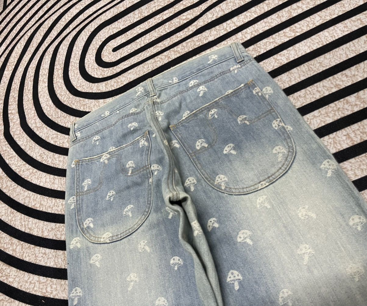 Issey Miyake 2000s ISSEY MIYAKE FULLPRINT MUSHROOM JEANS RARE Size US 30 / EU 46 - 16 Thumbnail