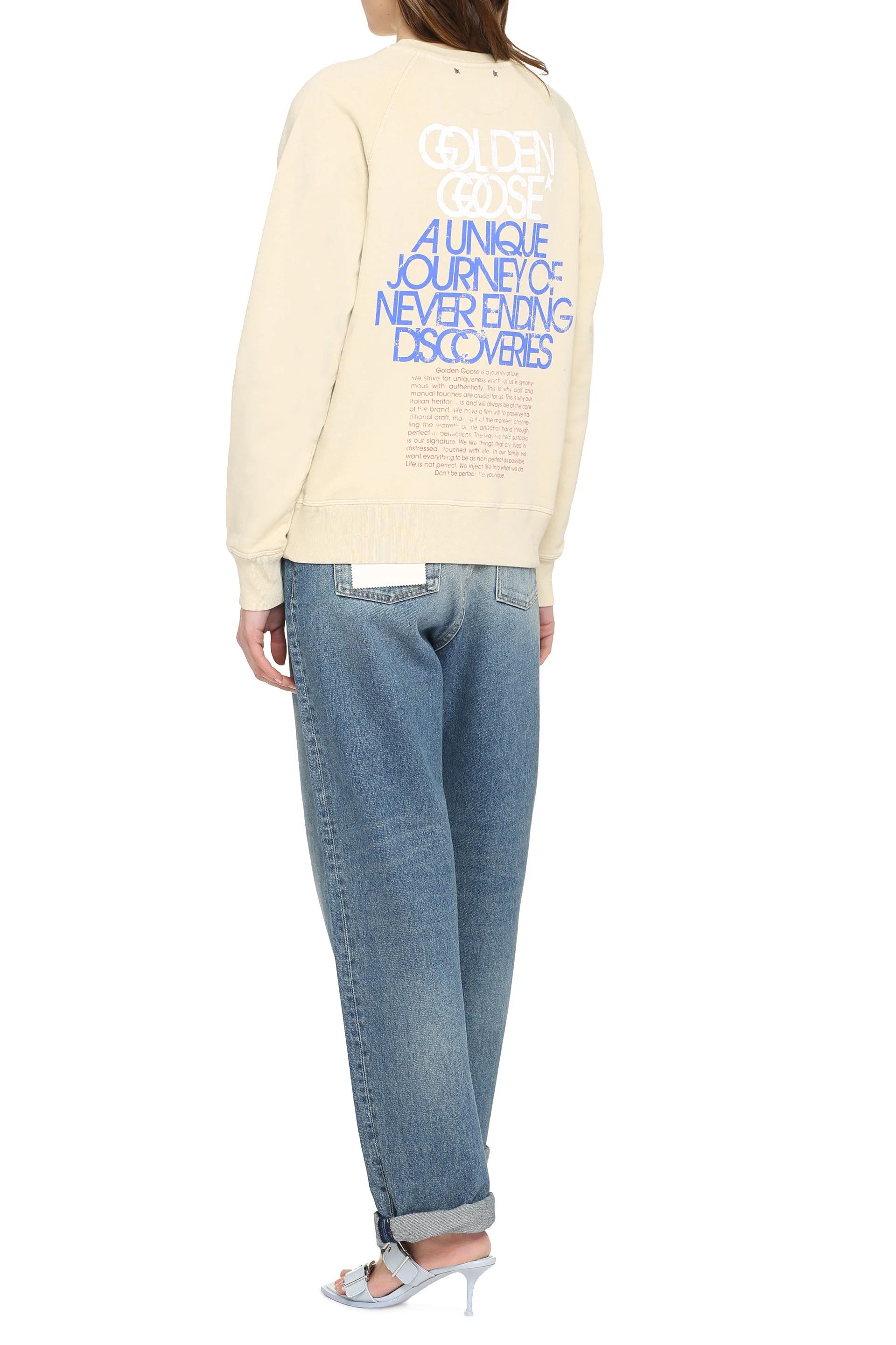 Golden Goose o1y0825 Crewneck Sweatshirt in Beige Size XS / US 0-2 / IT 36-38 - 4 Thumbnail