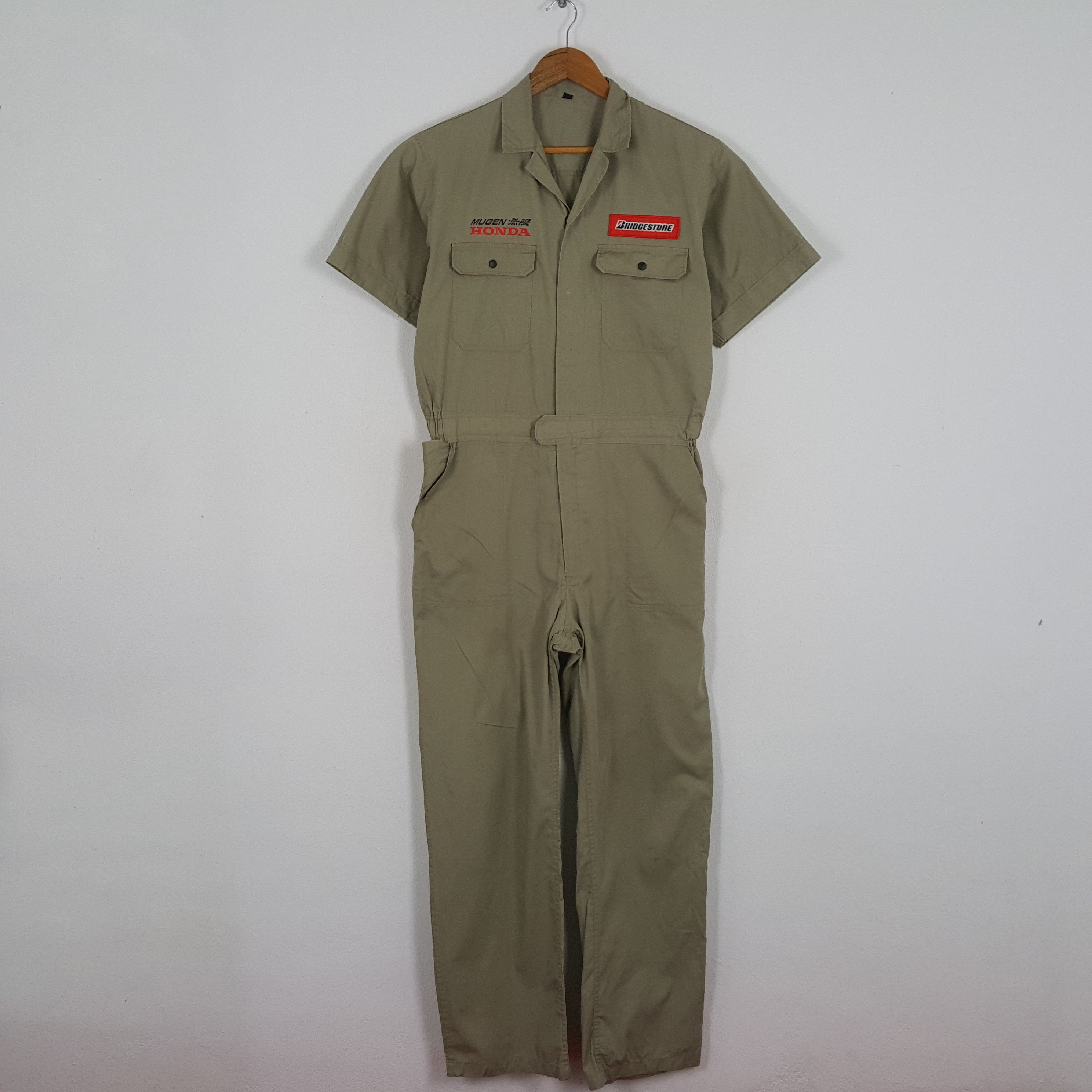 Honda × Japanese Brand × Vintage Vintage BRIDGESTONE MUGEN HONDA Japan Racing Coverall Jacket Size US L / EU 52-54 / 3 - 4 Thumbnail