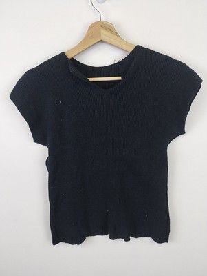 Vintage Vintage 80s Knit Short Sleeve Boukle Twister Tee Size US XS / EU 42 / 0 - 1 Thumbnail