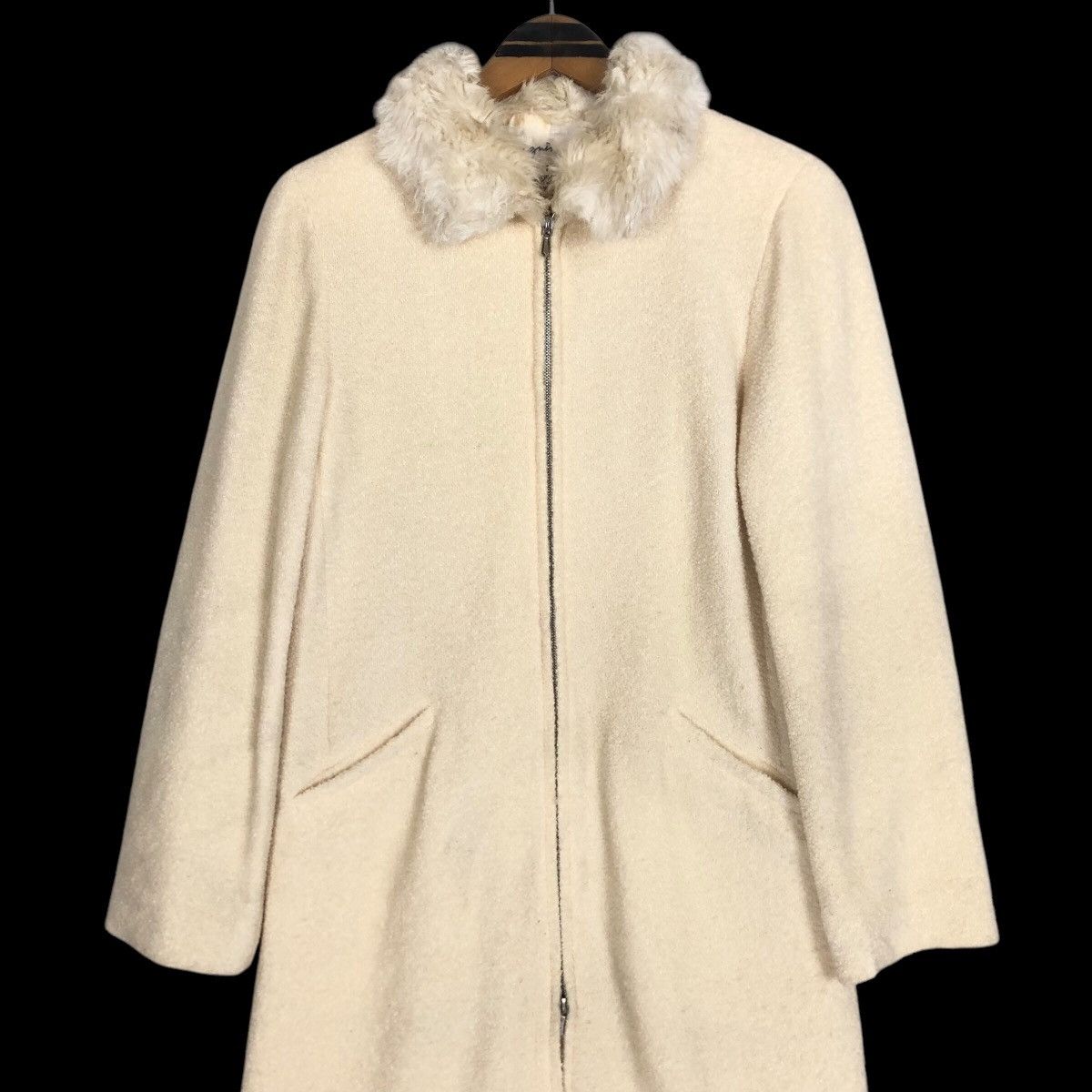 Designer × agnes b. Vintage Agnes B Paris Laine Wool Overcoat Size S / US 4 / IT 40 - 10 Thumbnail