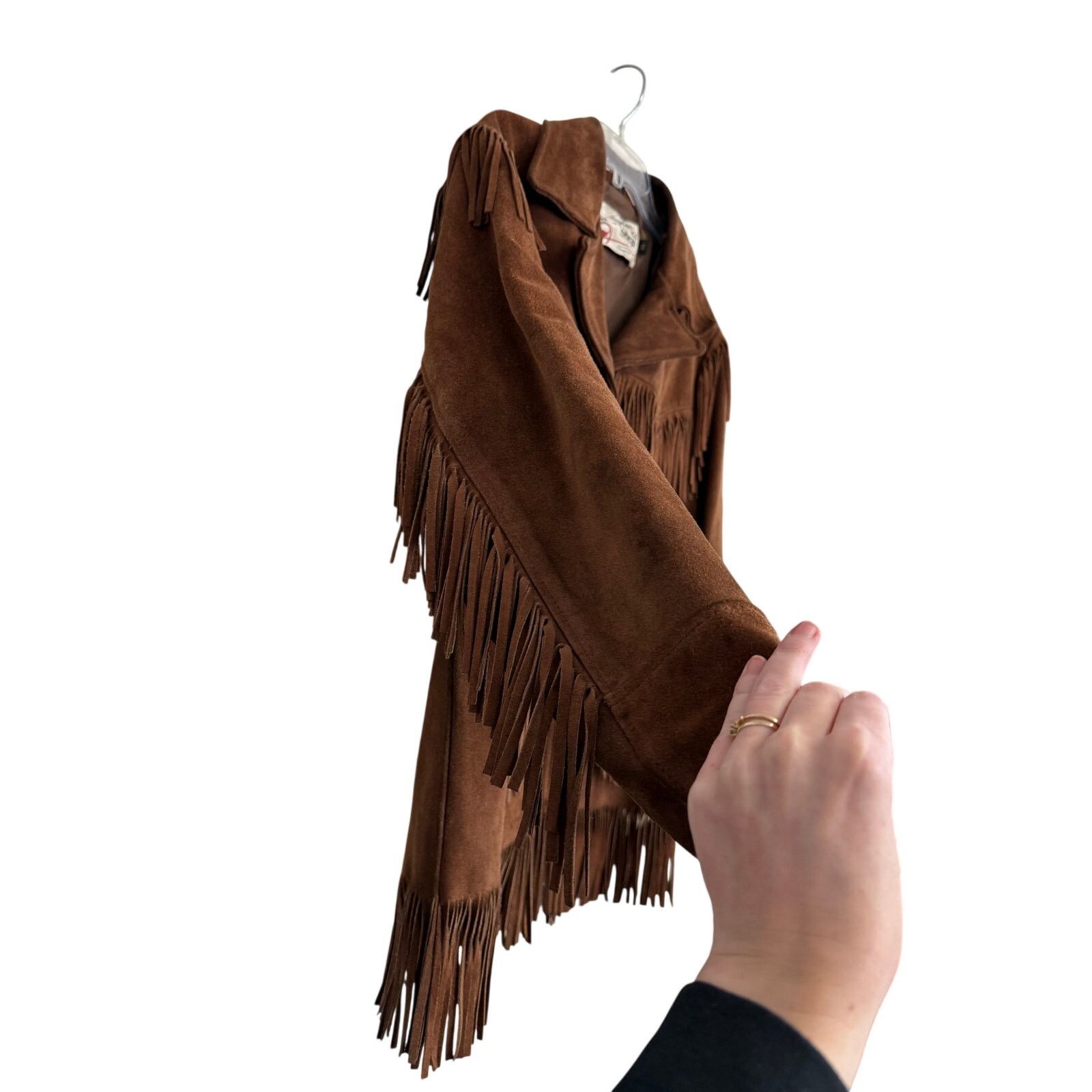 Sears Vintage Brown Suede Leather Fringe Jacket Sz 18 GS Size XXL / US 16-18 / IT 52-54 - 2 Thumbnail