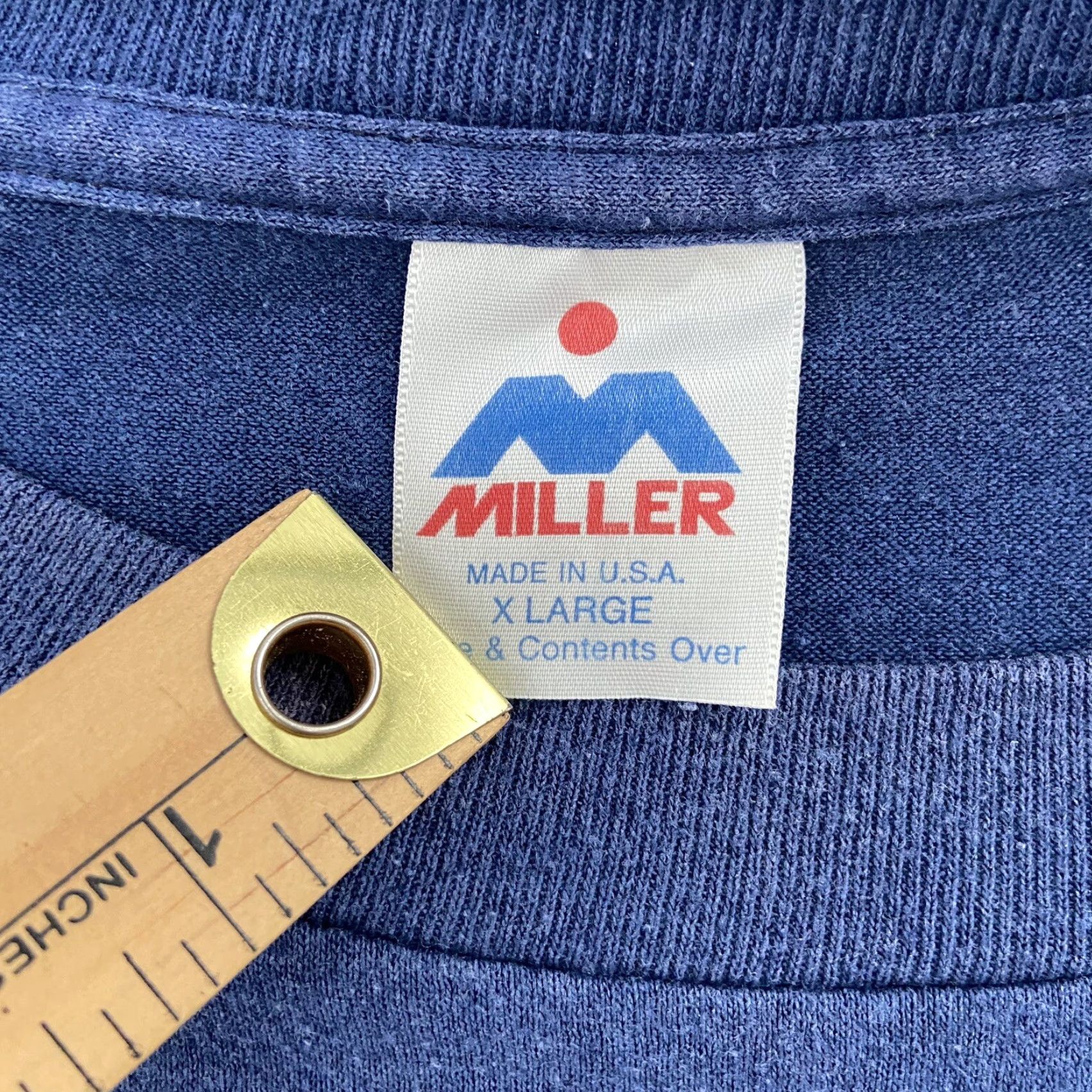 Vintage VINTAGE Miller Brand Fishing Shirt Mens 90s Extra Large Blue Tee Graphic Funny T-Shirt 2 Rule Adult XL Blue 90s Mens Size US XL / EU 56 / 4 - 7 Thumbnail