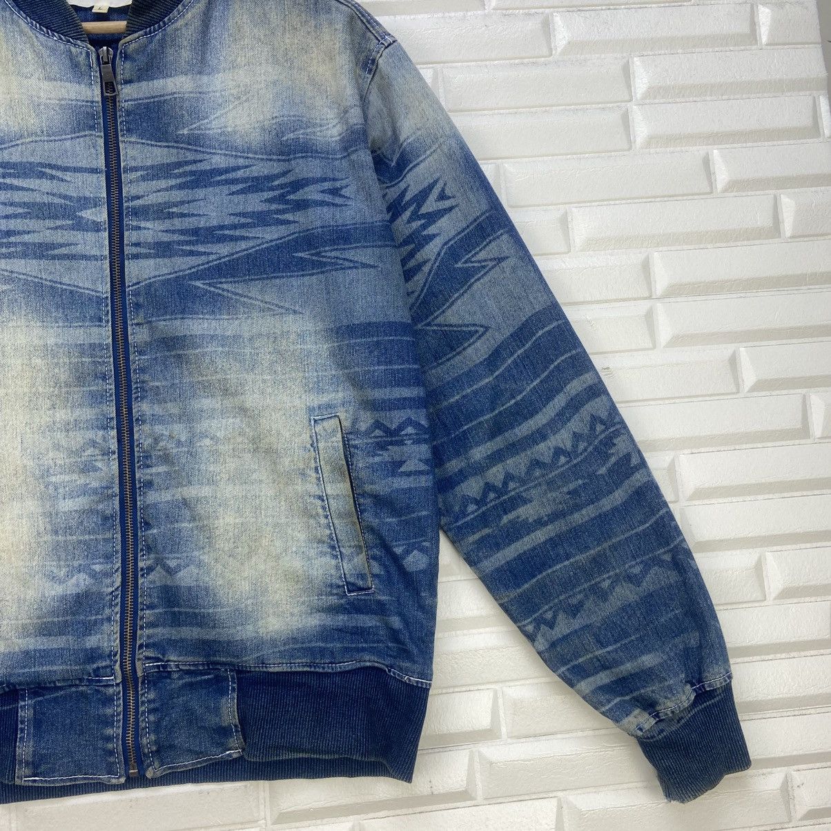 Japanese Brand Blue Story Street Fashion Native Soft Denim Bomber Style Size US S / EU 44-46 / 1 - 5 Thumbnail