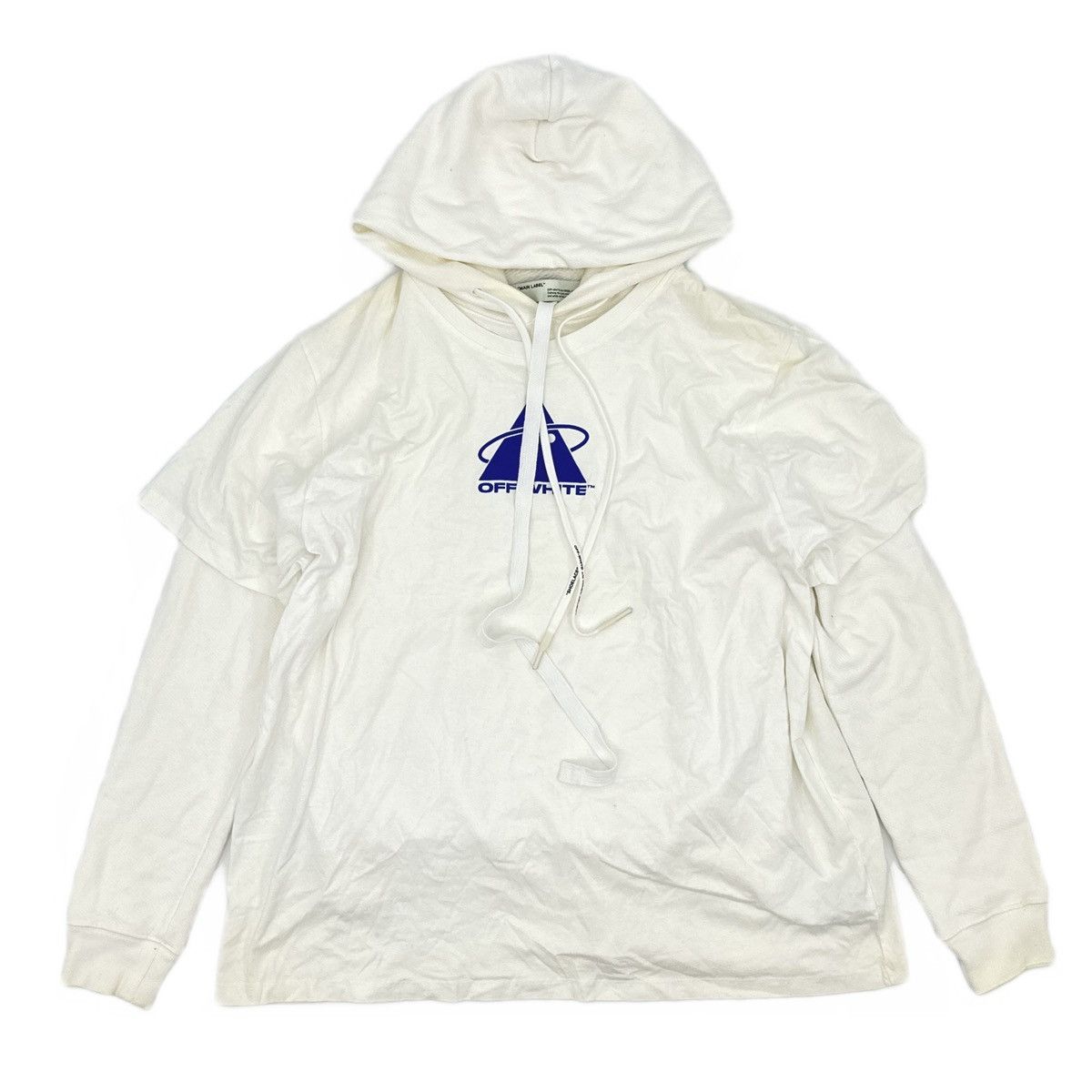 Off-White Off-White Triangle Double Sleeve Hooded Sweatshirt Size US XL / EU 56 / 4 - 1 Thumbnail