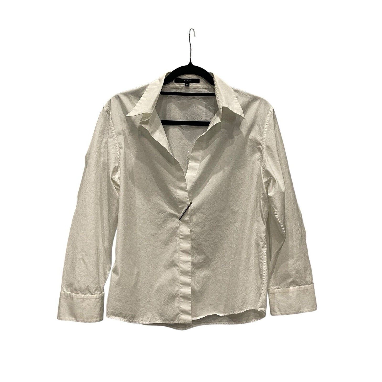 Gucci GUCCI Shirt Long Sleeve Blouse Open Collar Cotton 44 Size M / US 6-8 / IT 42-44 - 2 Thumbnail