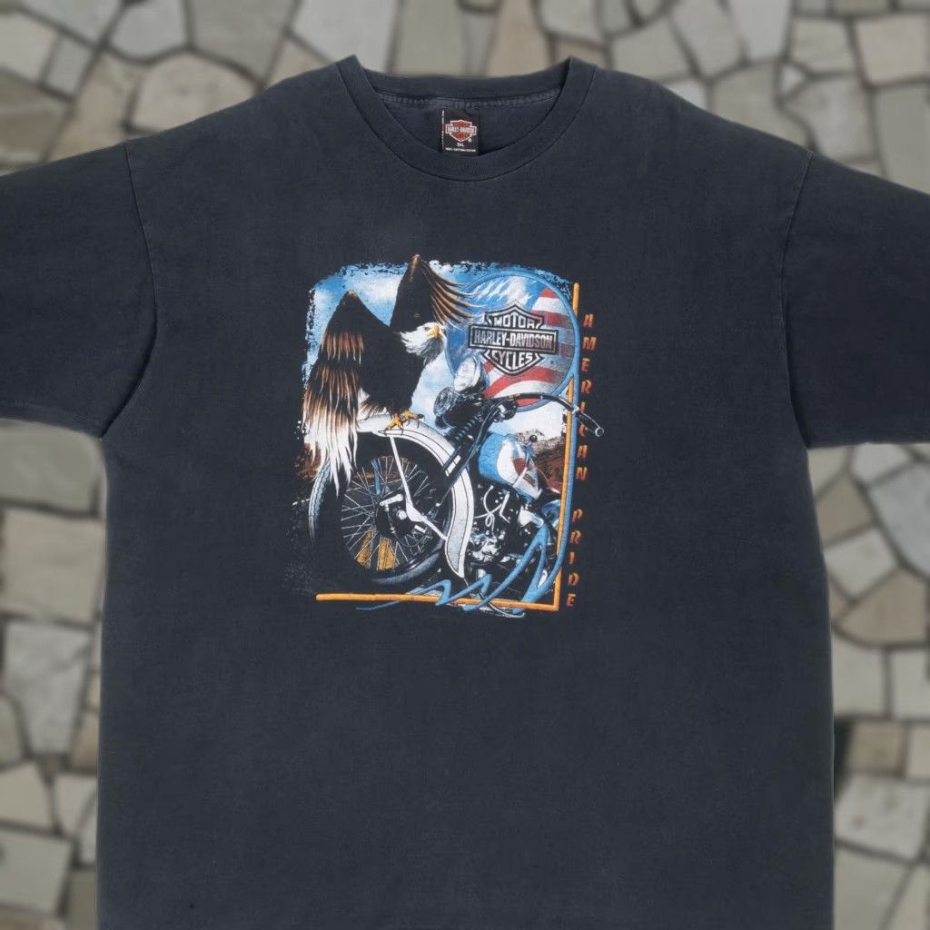 VINTAGE Harley Davidson OF Tampa 1998 TEE SHIRT 3XL MADE IN USA Shirt Unisex 3XL Black Graphic Tee Harley Davidson 1998 Tampa Mens Womens Boys Girls