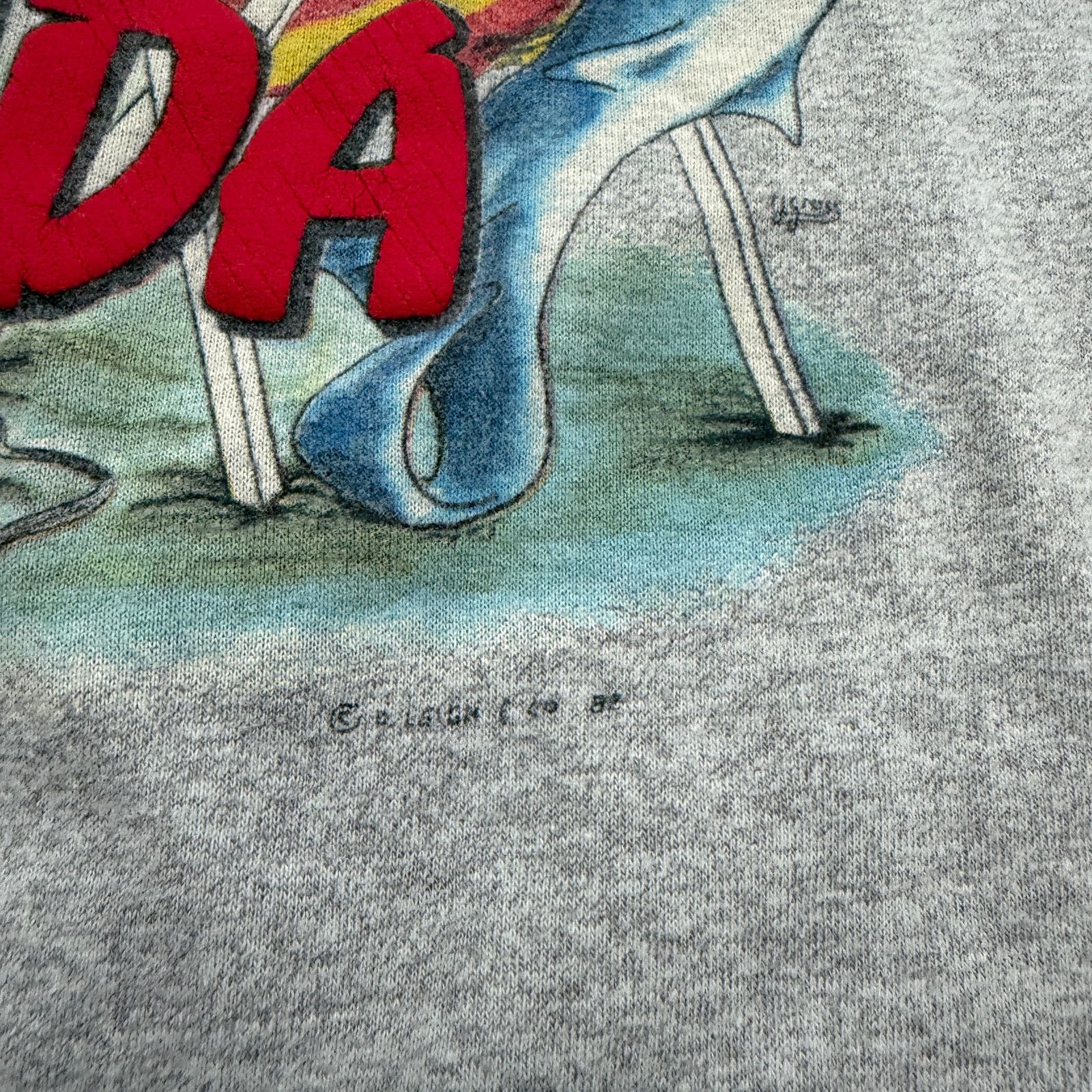 Vintage Vintage Florida Alligator Shark Shirt Medium Gray 80s Funny Size US M / EU 48-50 / 2 - 4 Thumbnail