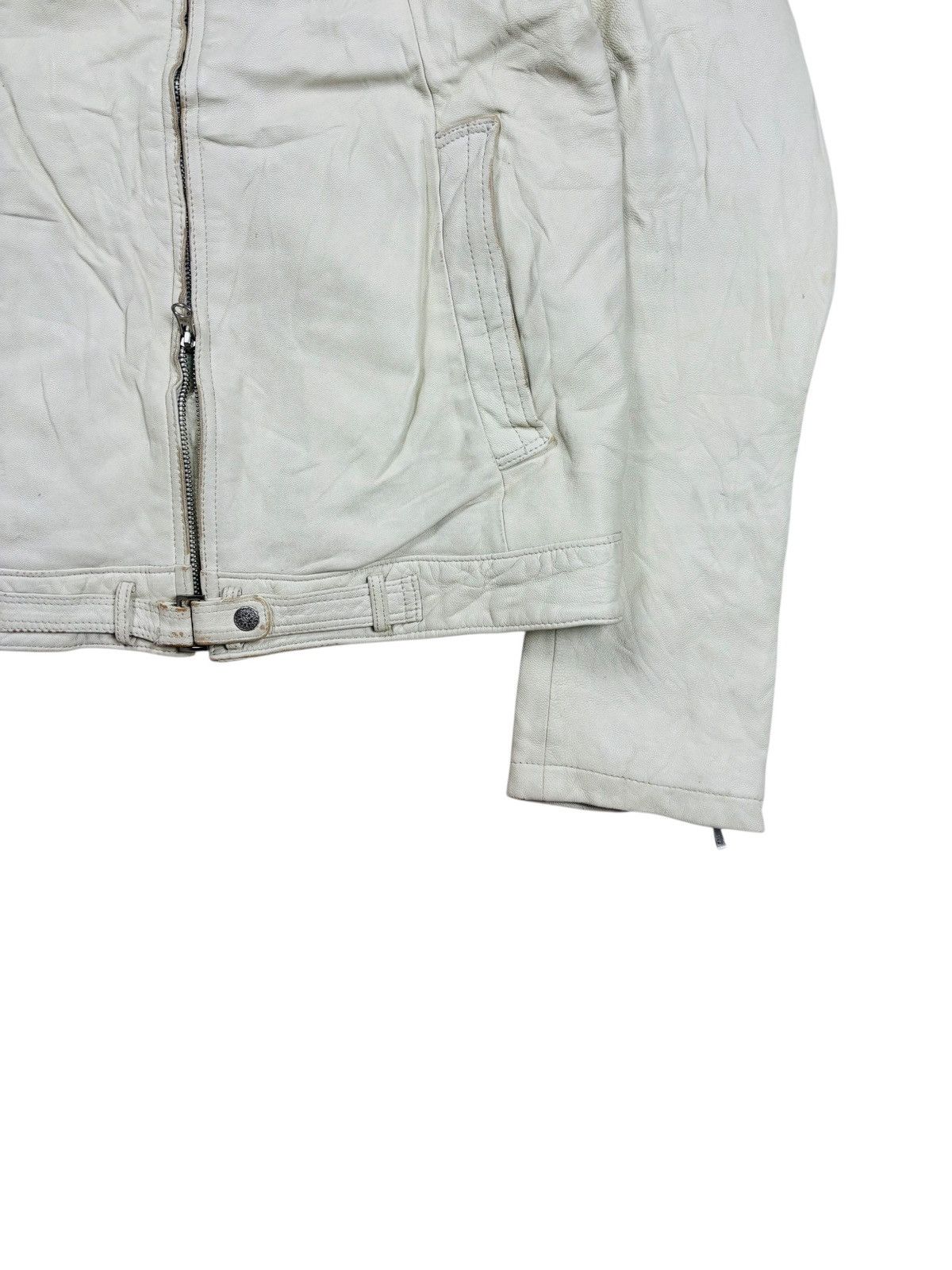 Ekam 2000s Tornado Mart - Vkei Style Cyber White Leather Jacket Size US M / EU 48-50 / 2 - 4 Thumbnail