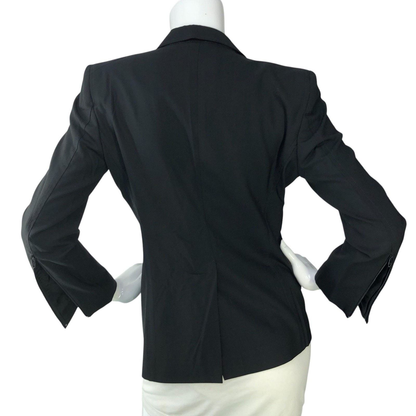 Costume National Costume National Blazer 40 Black Wool Tailored Italy Jacket Size S / US 4 / IT 40 - 8 Thumbnail