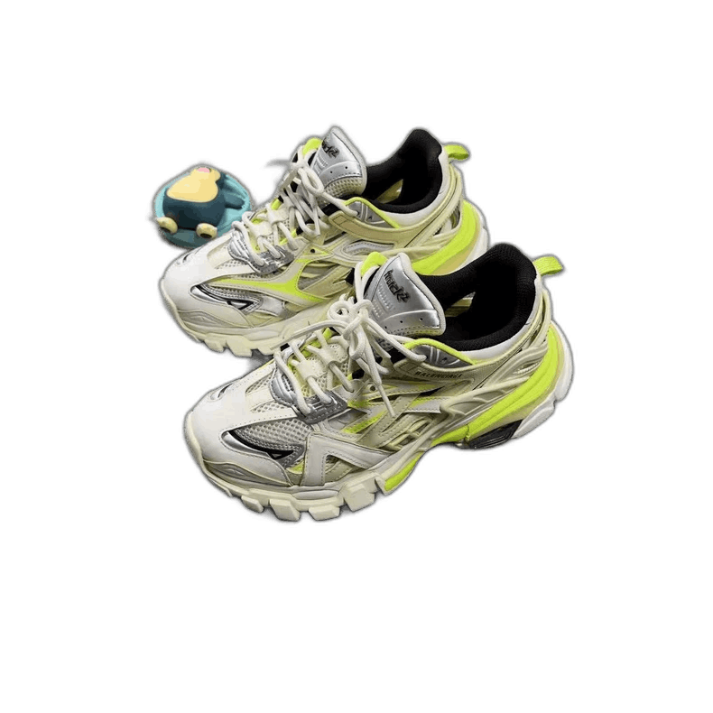 Balenciaga Balenciaga Track 2.0 White/Neon Green Sneakers Size US 6 / IT 36 - 1 Thumbnail