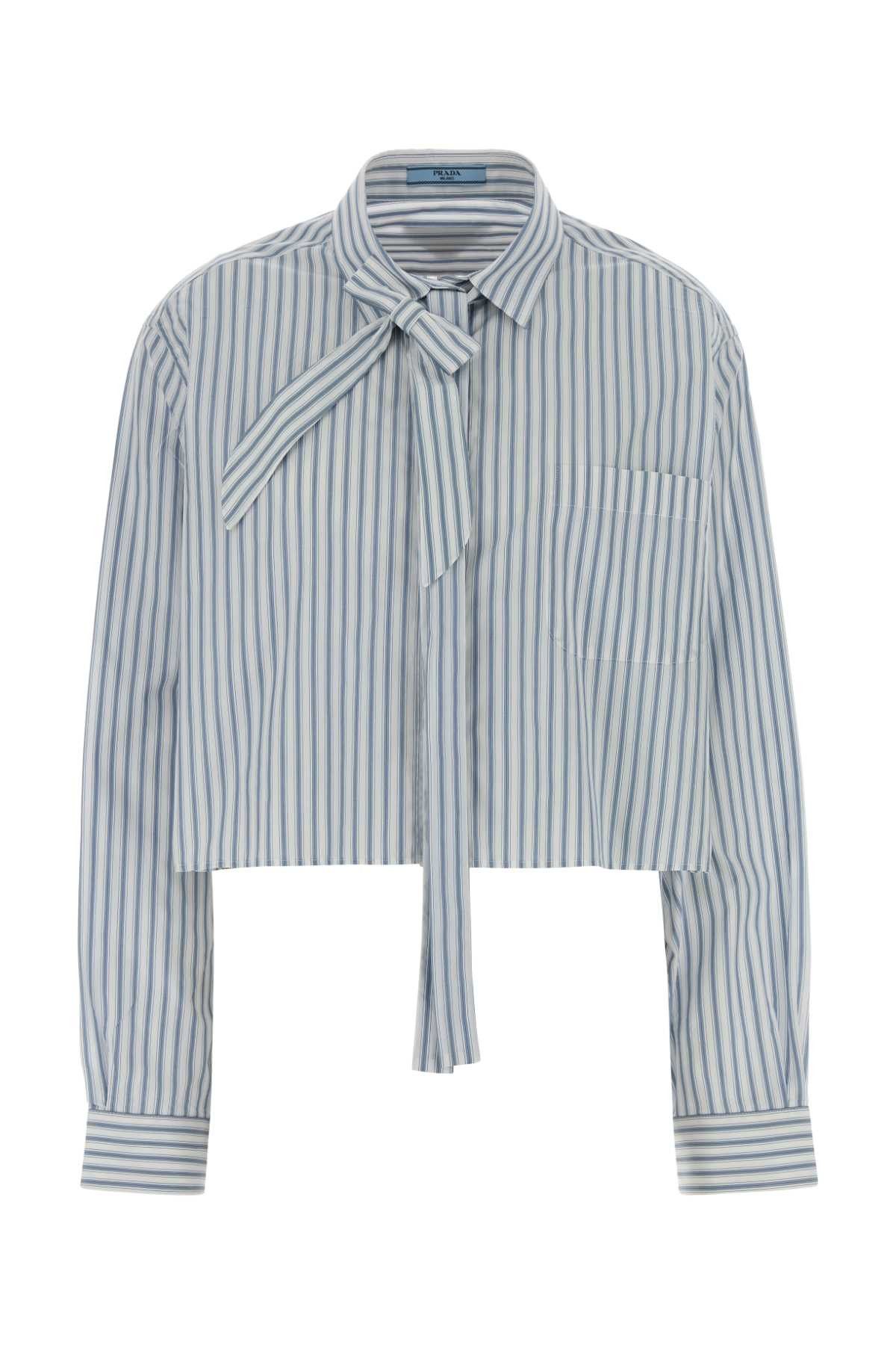 Prada Embroidered Poplin Shirt Size S / US 4 / IT 40 - 1 Thumbnail