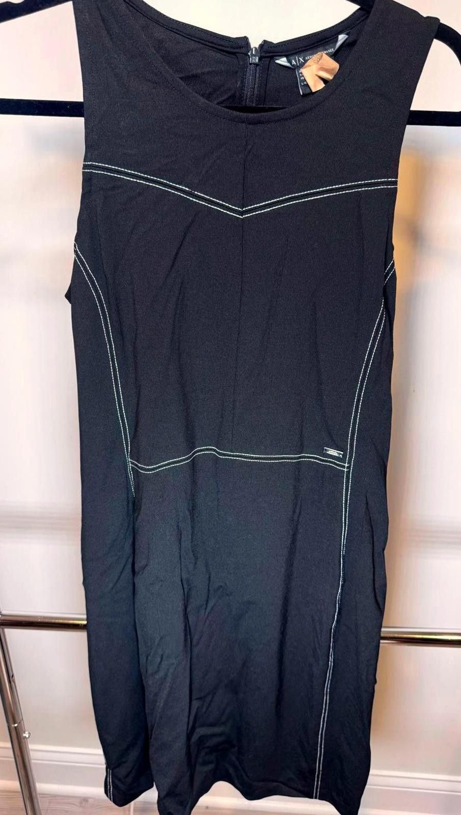 Designer Stylish Black Sleeveless Dress by A|X Size L / US 10 / IT 46 - 1 Thumbnail