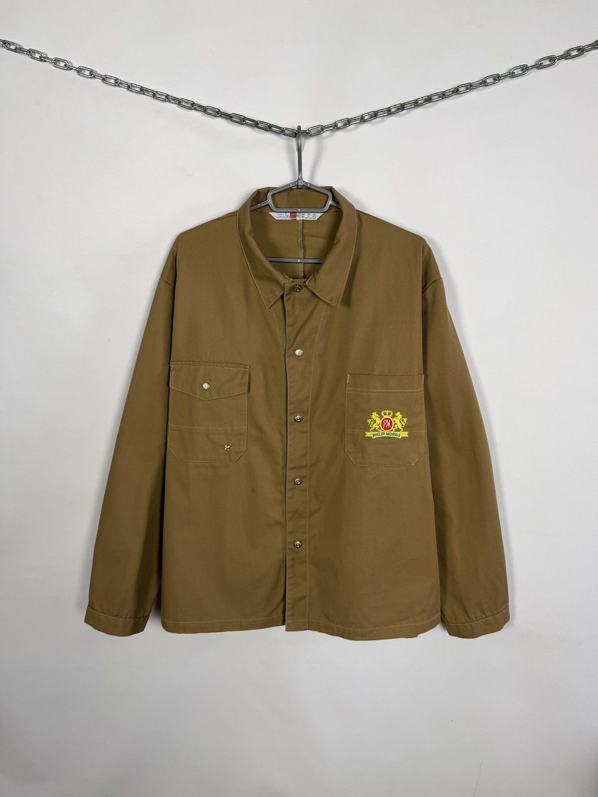 Vintage Vintage Philip Morris Lutteurs Work Shirt Bomber Jacket Y2K Size US XXL / EU 58 / 5 - 1 Thumbnail