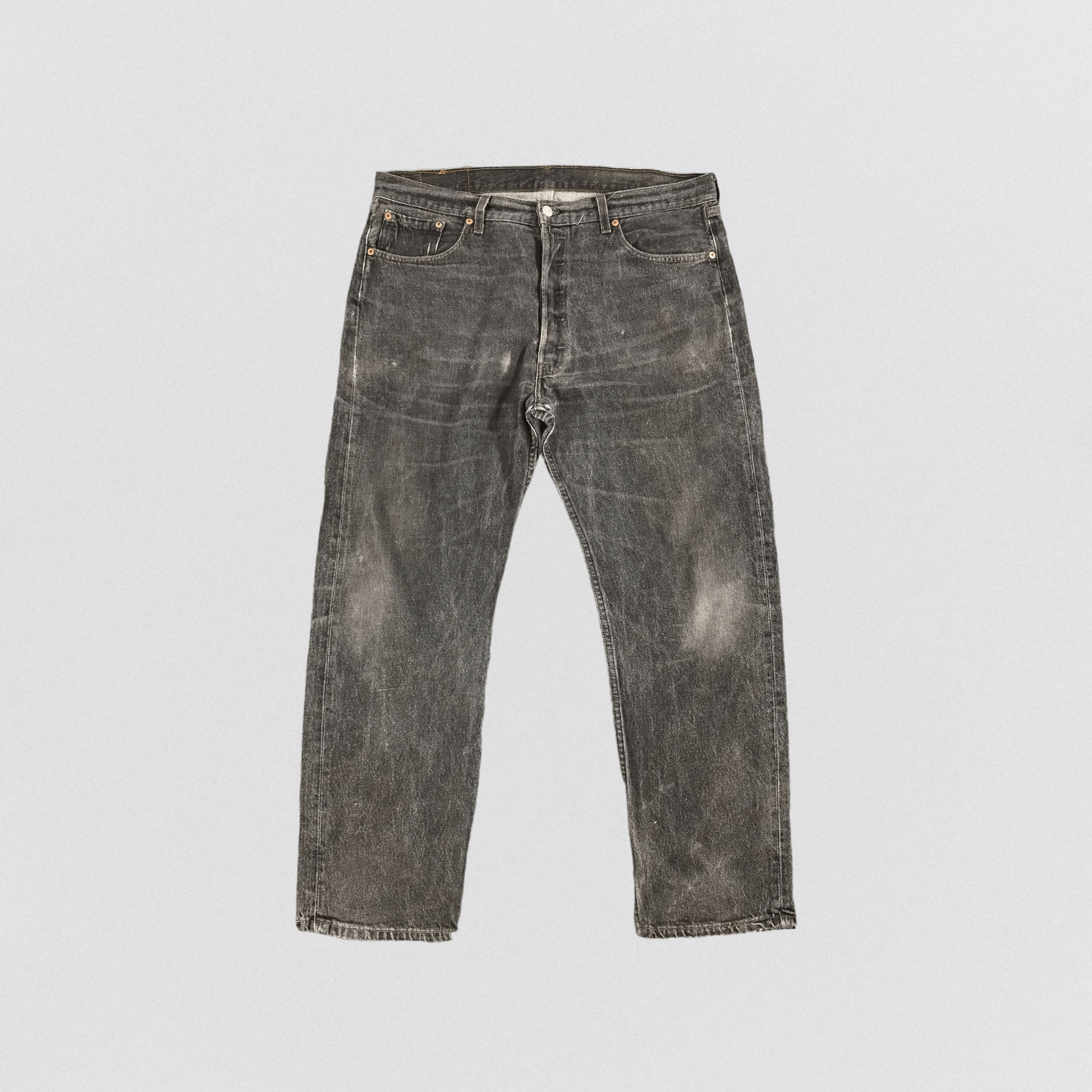 Levi's × Vintage Vintage 90s Faded Black Levis 501 Jeans-JM1511 Size US 39 - 1 Thumbnail