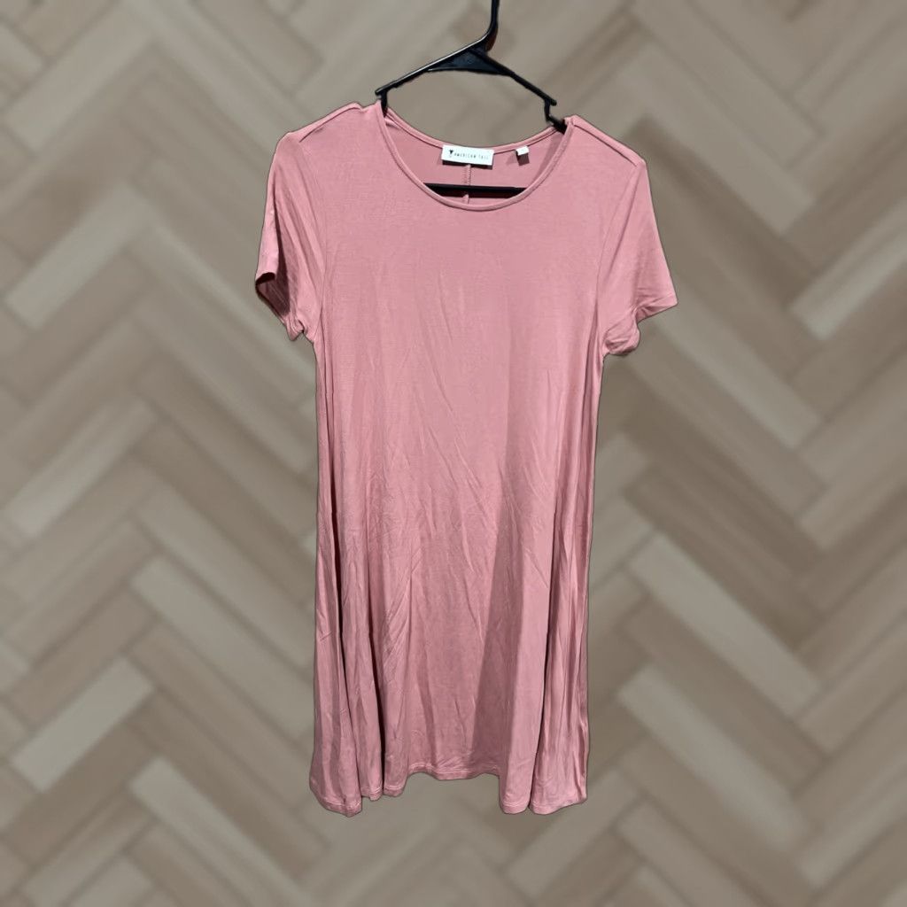 Vintage VINTAGE American Tall Dress Shirt Dress Sleeveless V-Neck Pink S Small Tall Women Summer Spring Gauze Viscose Spandex Side Slit Long Size S / US 4 / IT 40 - 1 Thumbnail