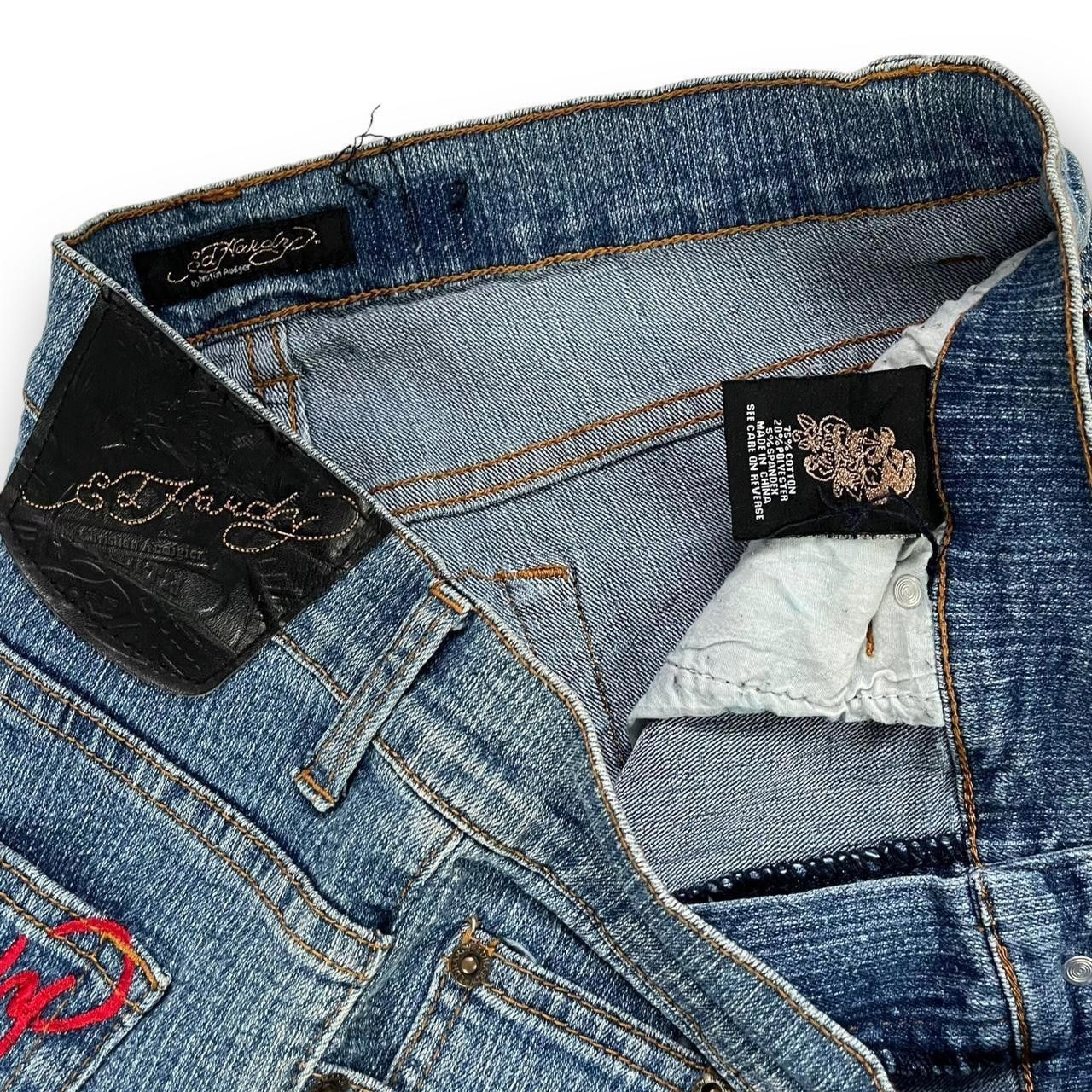 Ed Hardy Ed Hardy Women's Blue and Multi Jeans Size 33" - 6 Thumbnail