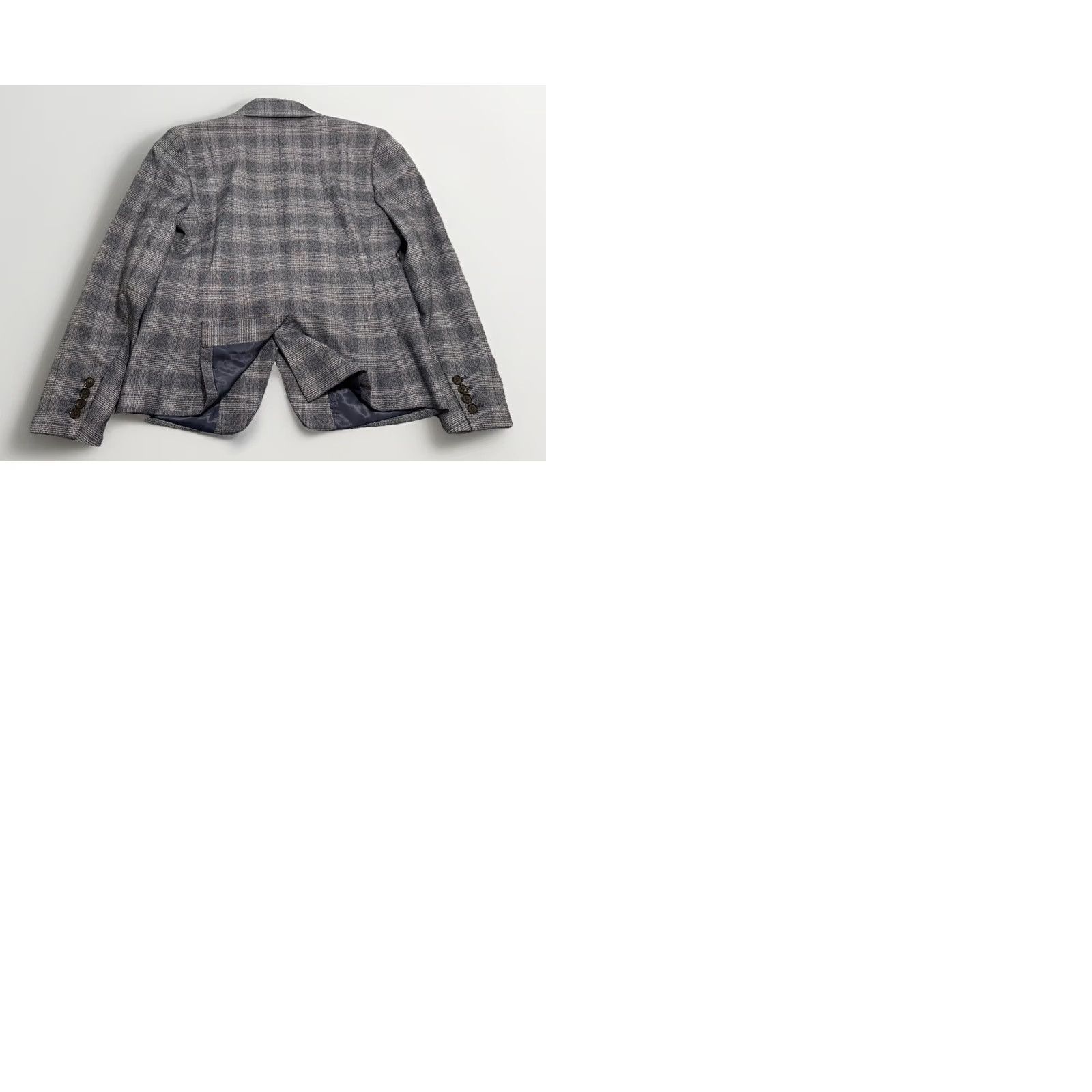Banana Republic Banana Republic Gray Plaid Suit Jacket Pants Set 6P Petite Women 31 in Waist 28 in Inseam 2 Piece Size 28" / US 6 / IT 42 - 9 Thumbnail
