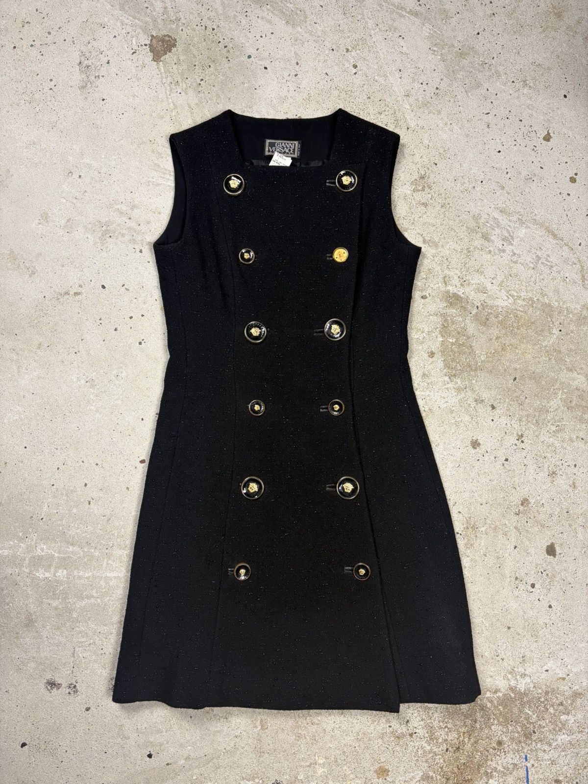 Versace 1994 Gianni Versace Couture Shiny Double Breasted Mini Dress Size M / US 6-8 / IT 42-44 - 2 Thumbnail