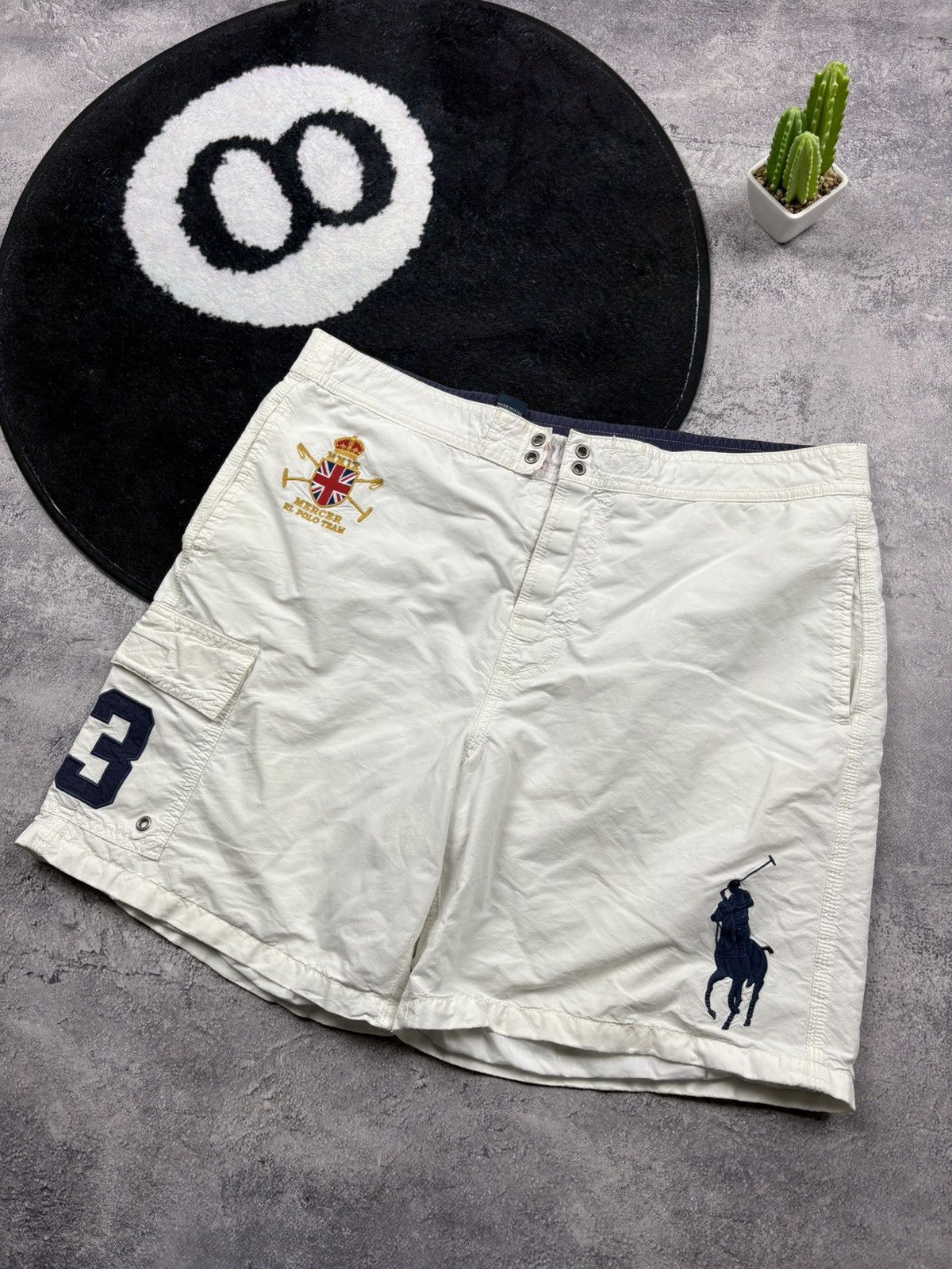 Polo Ralph Lauren POLO RALPH LAUREN Vintage Big Pony 3 Streetwear Shorts Rare Size US 33 - 1 Thumbnail