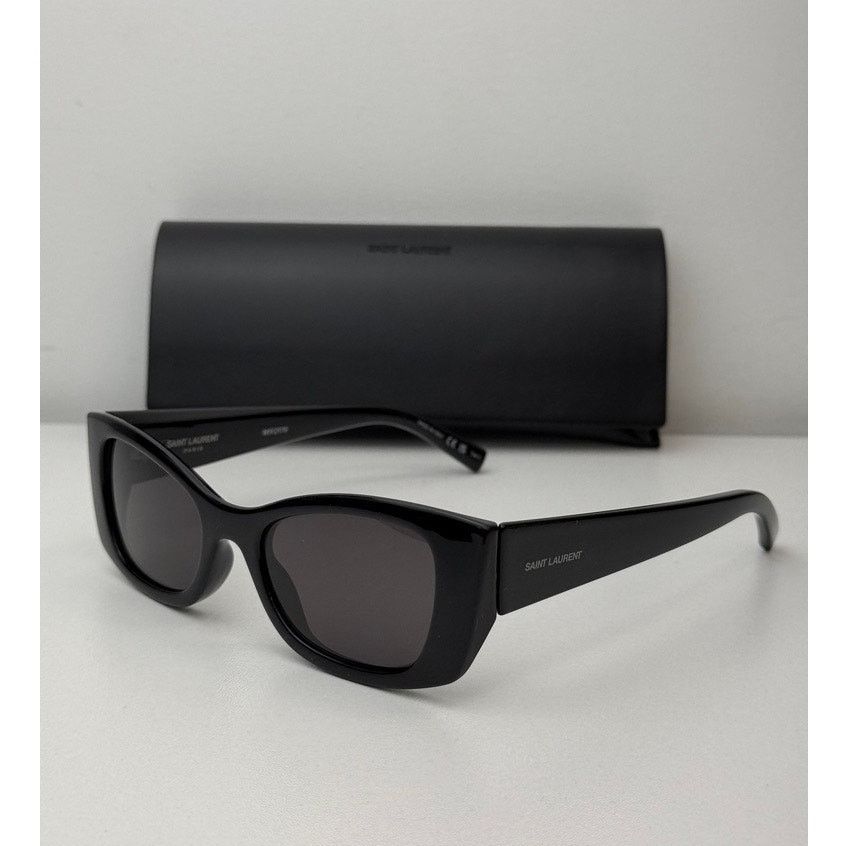 NEW Saint Laurent SL593 Sunglasses Cat Eye in Black $435